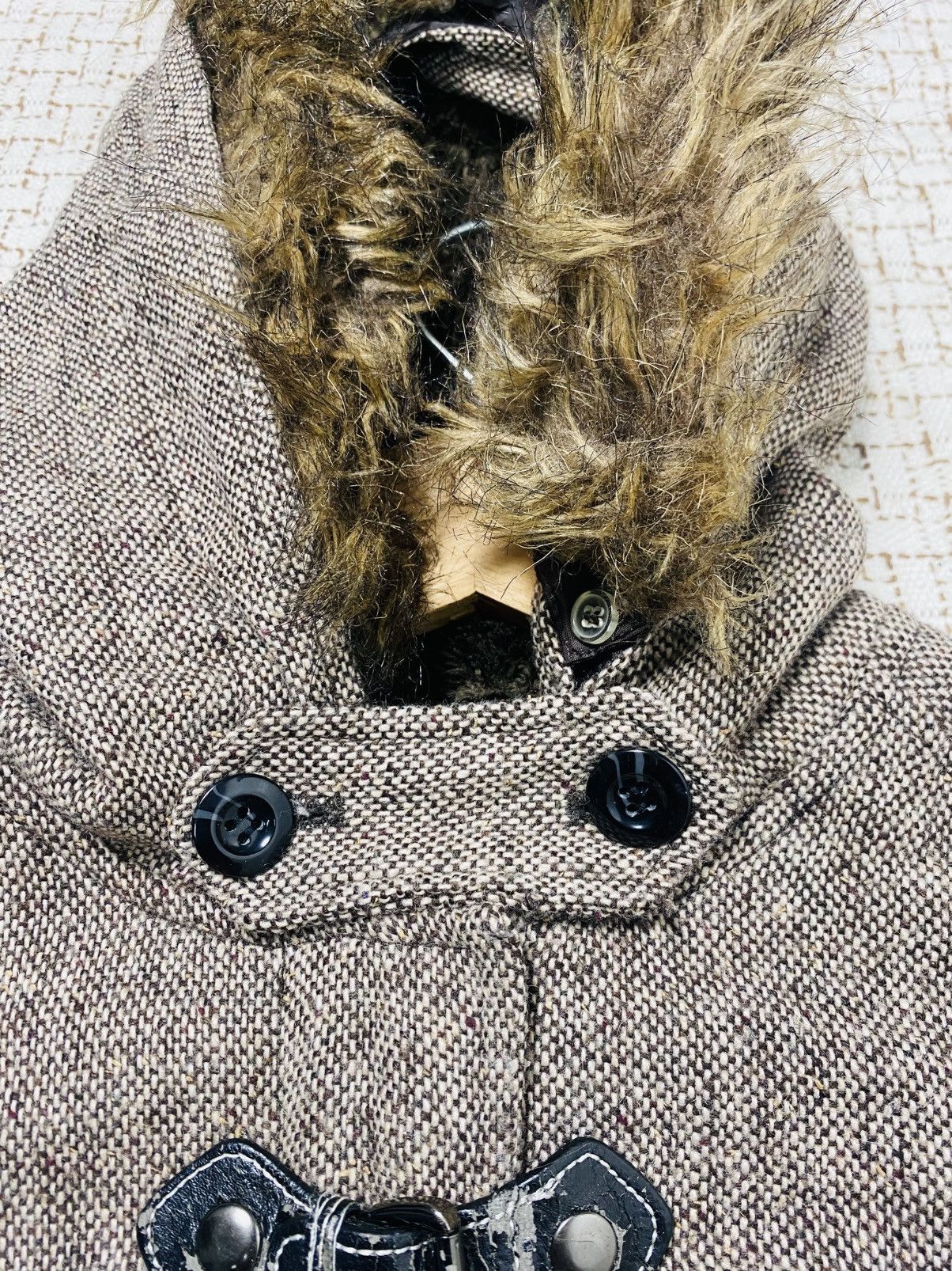 If Six Was Nine Vtg Sky Bomber Wool Lined Fleece Fur Hoodie Duffle Poncho Size US M / EU 48-50 / 2 - 12 Thumbnail