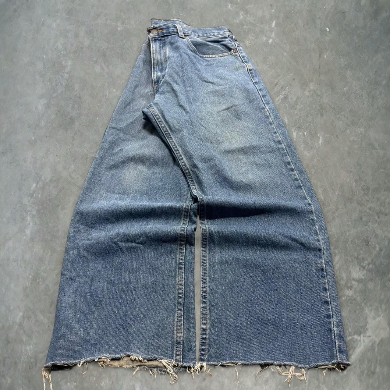 Vintage Crazy Vintage Y2K 2000s Baggy Wideleg Medium Wash Denim Jeans! Size US 34 / EU 50 - 1 Thumbnail