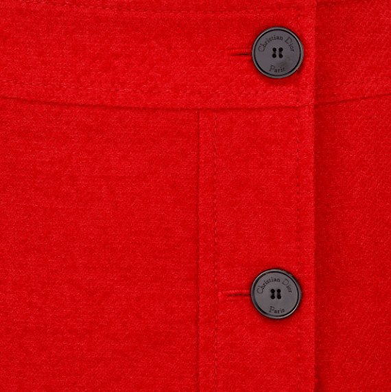 Dior o1w1db11225 451J12 Wrap Mini Skirt in Red Size 27" / US 4 / IT 40 - 3 Thumbnail