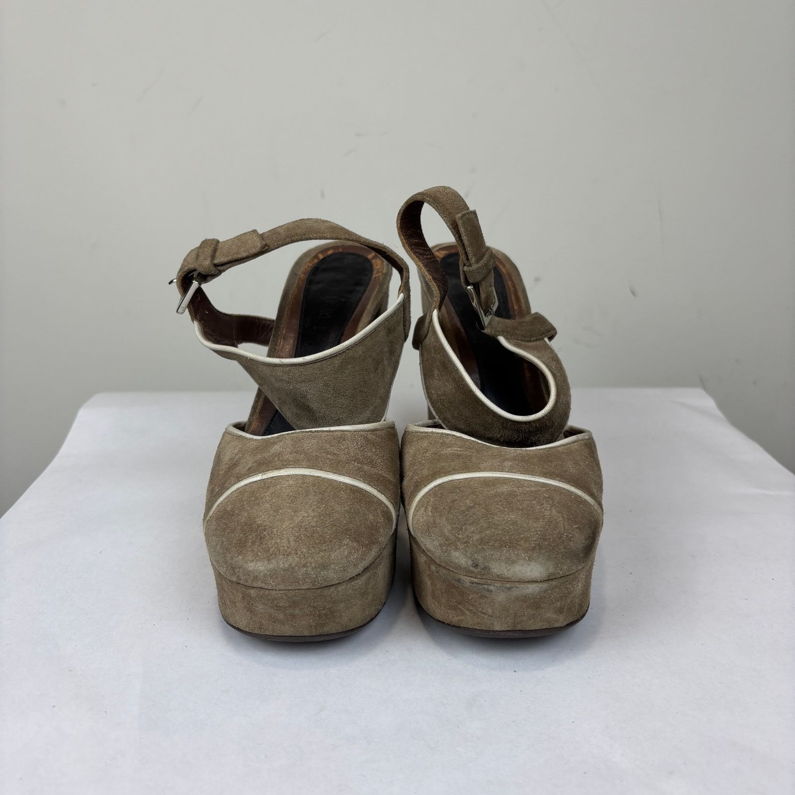 Japanese Brand × Marni Marni Suede Brown Heel Clogs Shoes Women's 40 US 10 Size US 10 / IT 40 - 2 Thumbnail