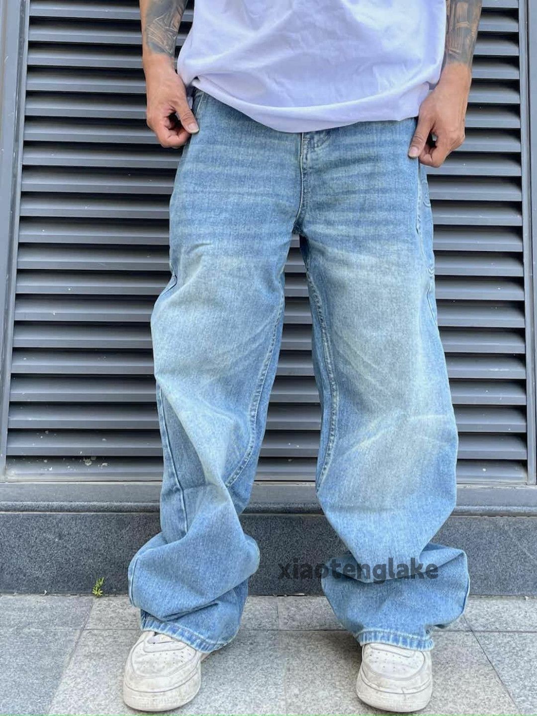 Jean × Vintage washed faded y2k skate hiphop loose baggy jeans Size US 30 / EU 46 - 2 Thumbnail