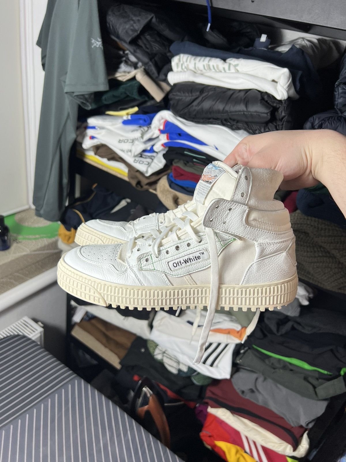 Off-White Off-White High Top Sneakers White “Sample” Industrial 39 Size US 6 / EU 39 - 1 Thumbnail