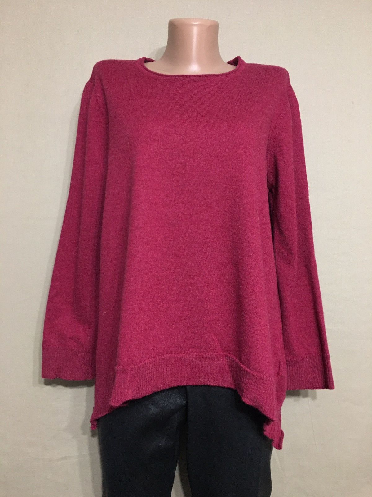 Designer OSKA Virgin Wool Burgundy Knit Sweater Size 4 Size L / US 10 / IT 46 - 5 Thumbnail