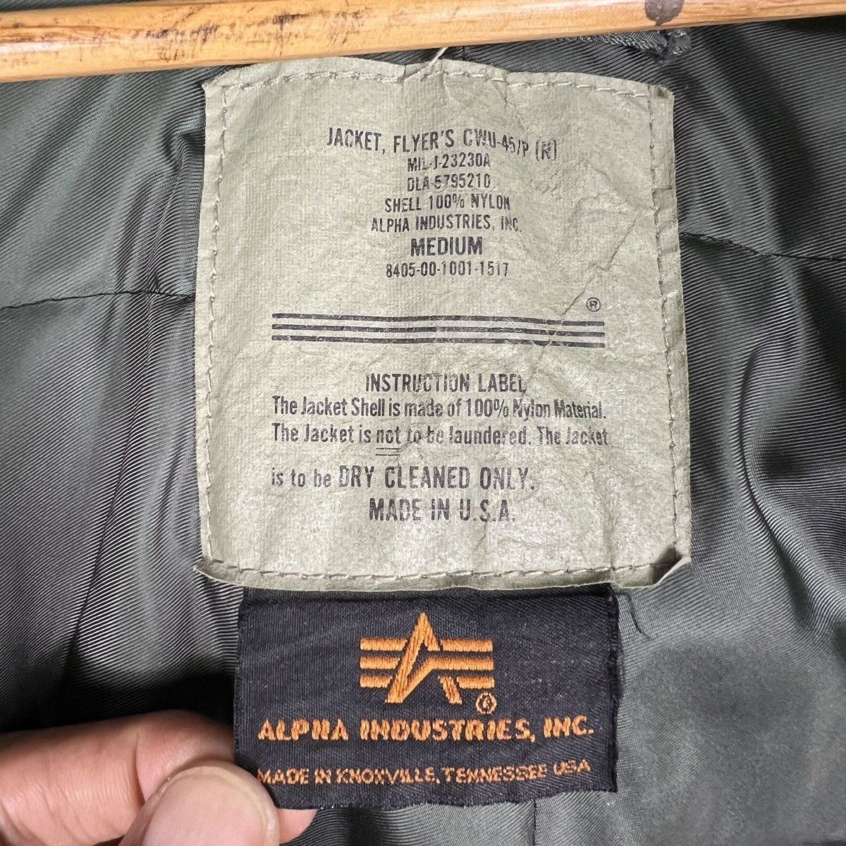 Alpha Industries Vintage alpha Cwu 45 P Bomber Jacket Made In Usa Size M Size US M / EU 48-50 / 2 - 12 Thumbnail