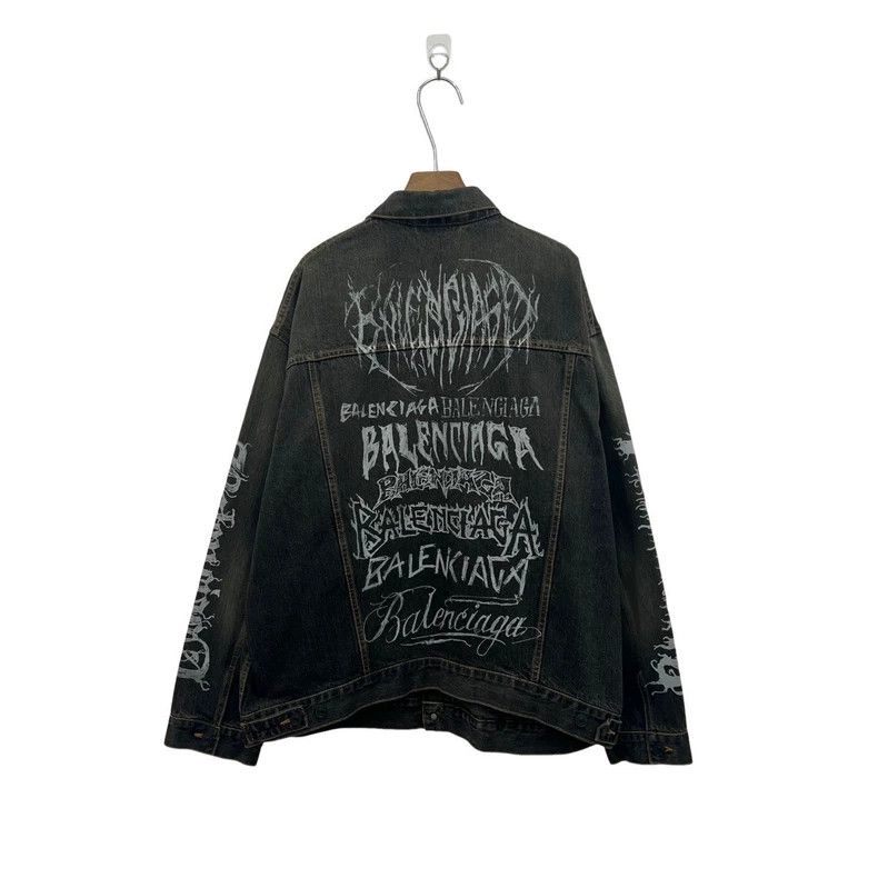 Balenciaga Balenciaga New Year Washed Graffiti logo Unicorn Arm Denim Size US XS / EU 42 / 0 - 1 Thumbnail