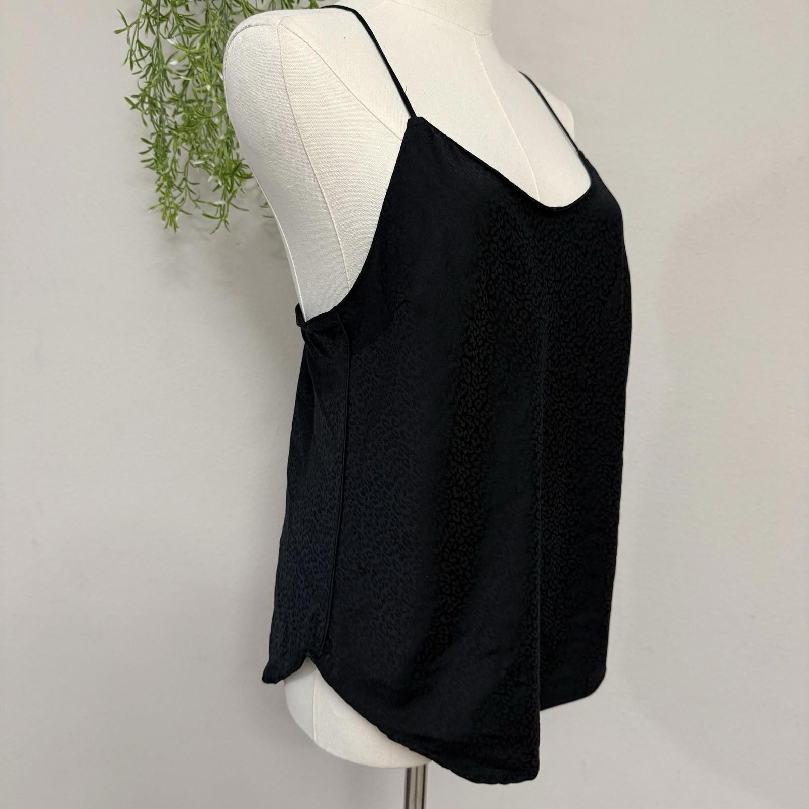 Designer Victorias Secret Slip Top Black Cheetah Medium Size ONE SIZE - 1 Thumbnail