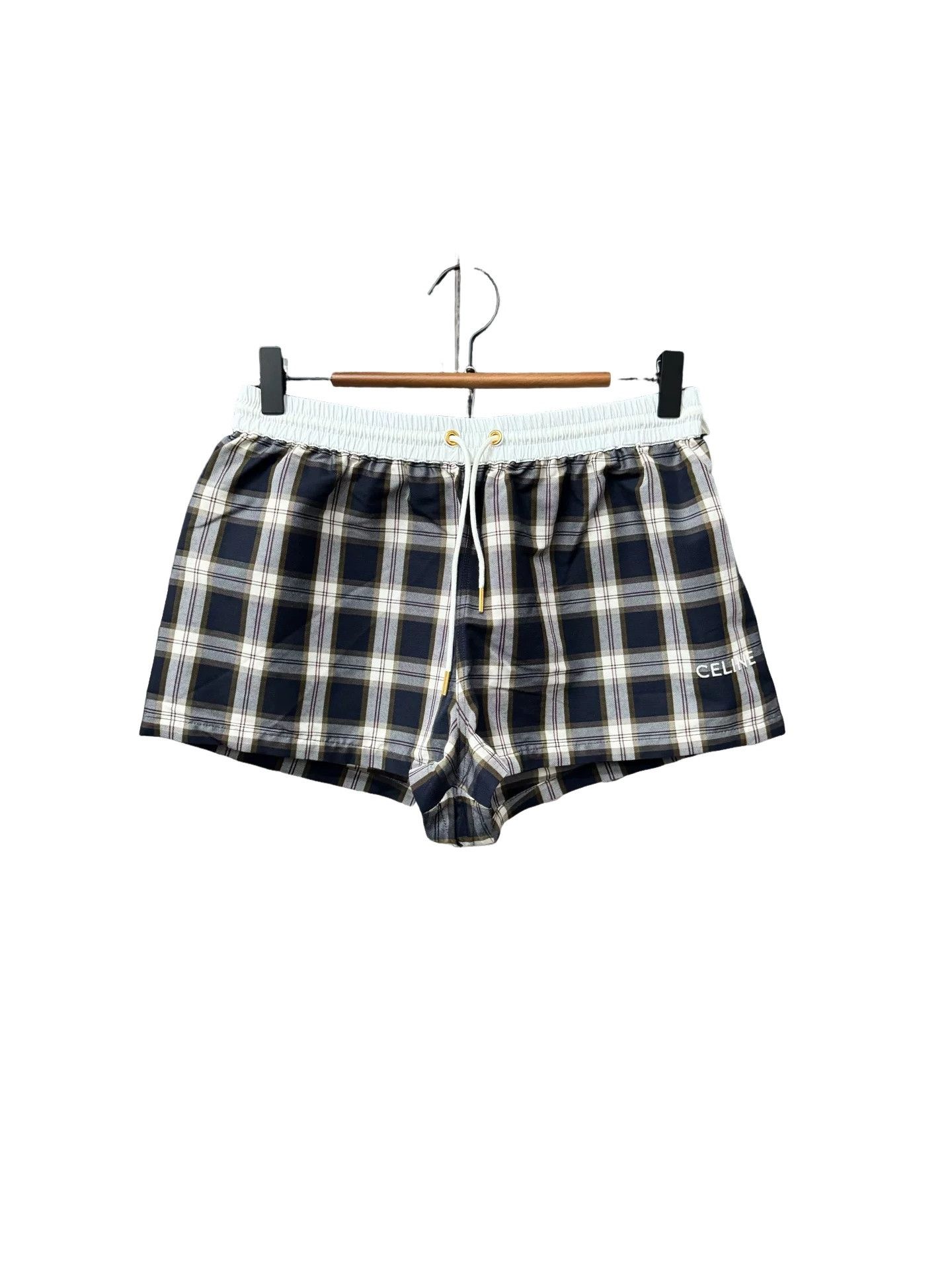 Celine Celine Plaid Logo Shorts Size 36 Size 26" / US 2 / IT 38 - 1 Thumbnail