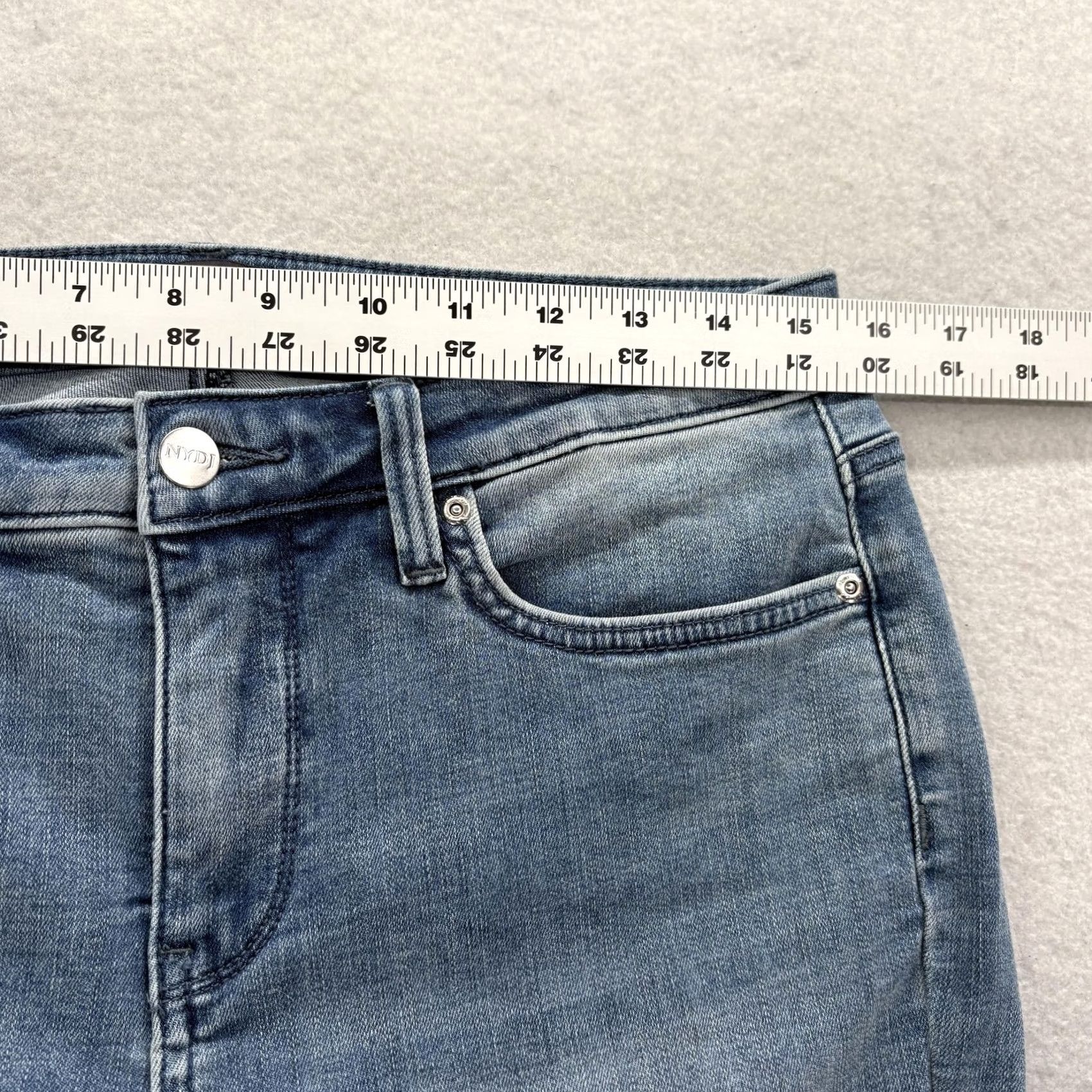 NYDJ NYDJ Womens Bootcut Jeans 8 Blue Medium Wash Mid Rise Stretch Shaping Size 30" / US 8 / IT 44 - 5 Thumbnail