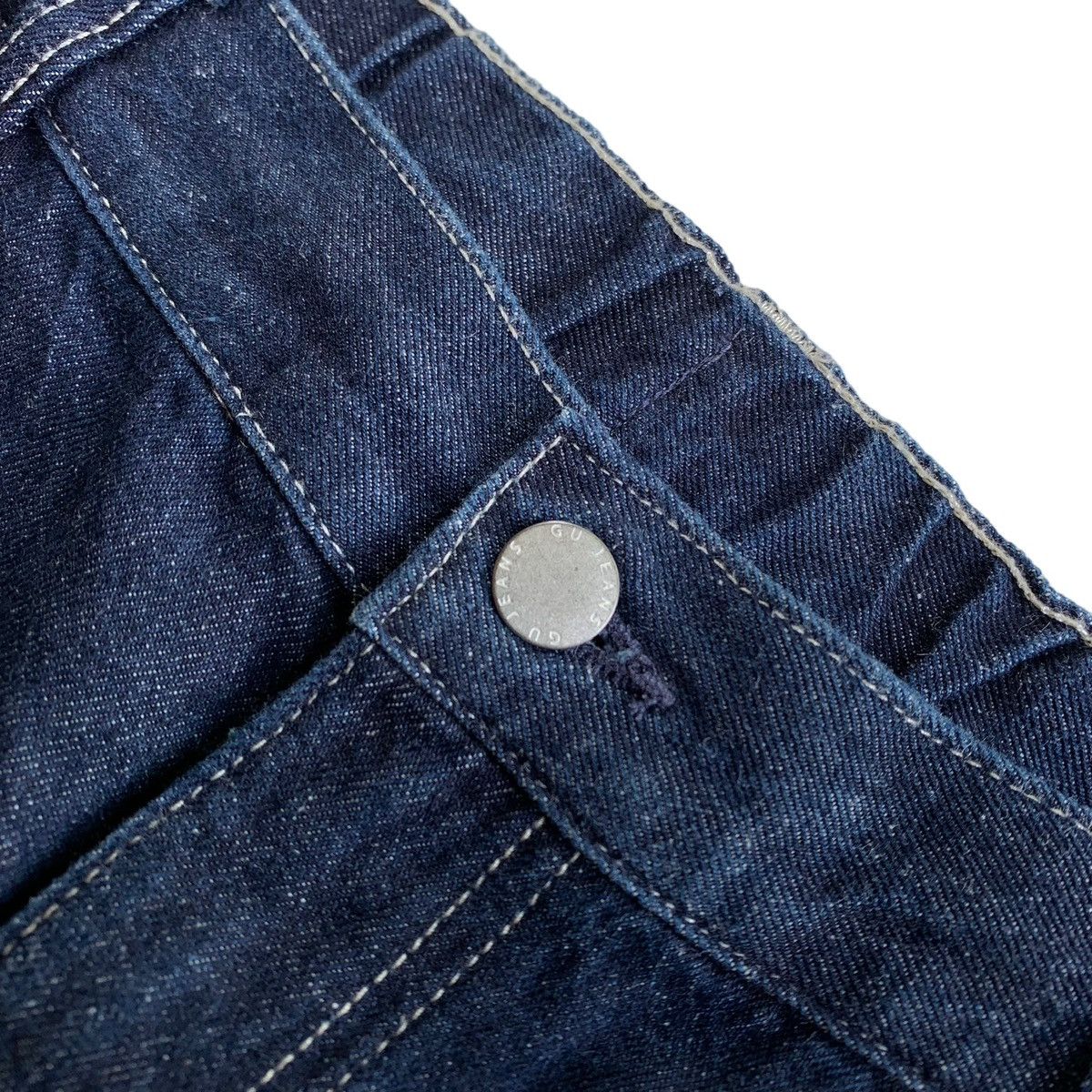 Japanese Brand Japanese Brand Contrasting Stitch GU Wide Baggy Jeans Size US 32 / EU 48 - 7 Thumbnail