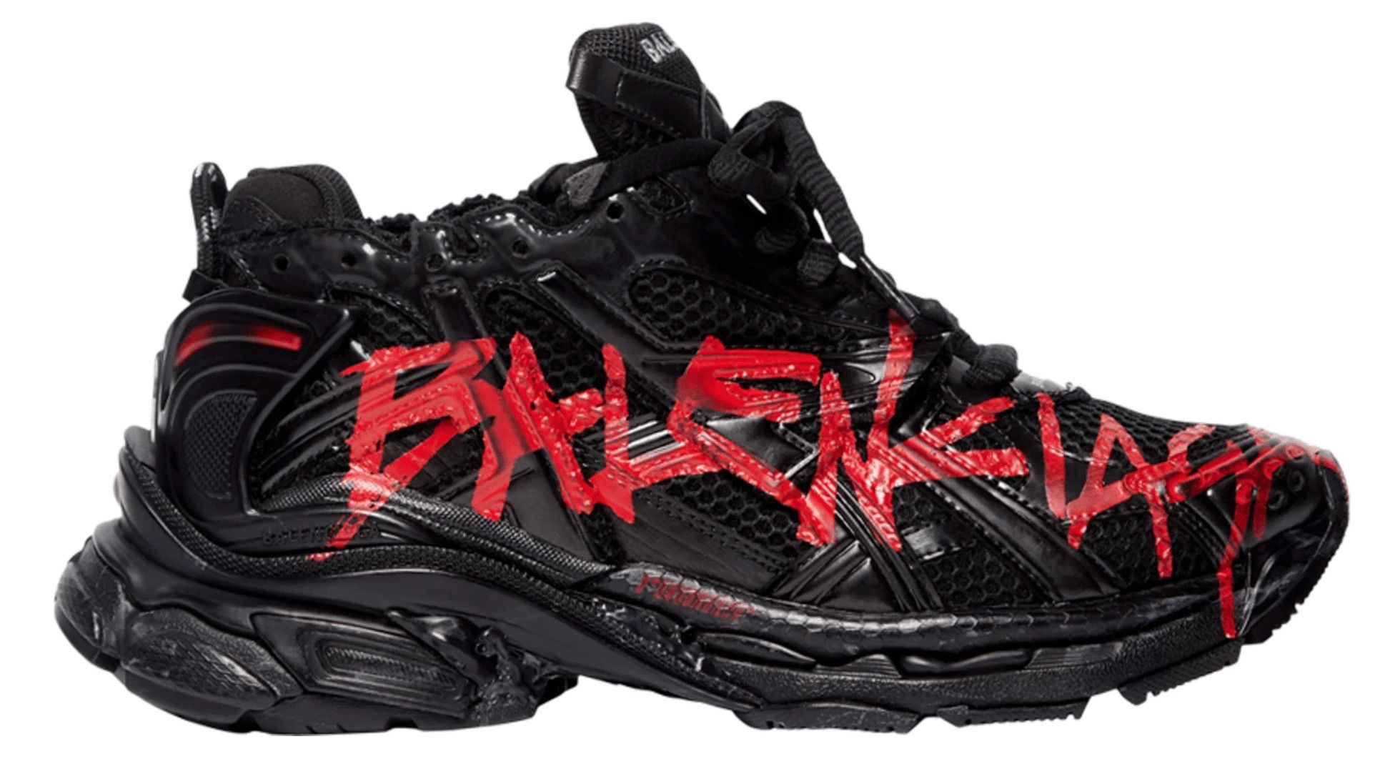 Balenciaga Runner Graffiti Black Red Size US 11 / EU 44 - 1 Thumbnail