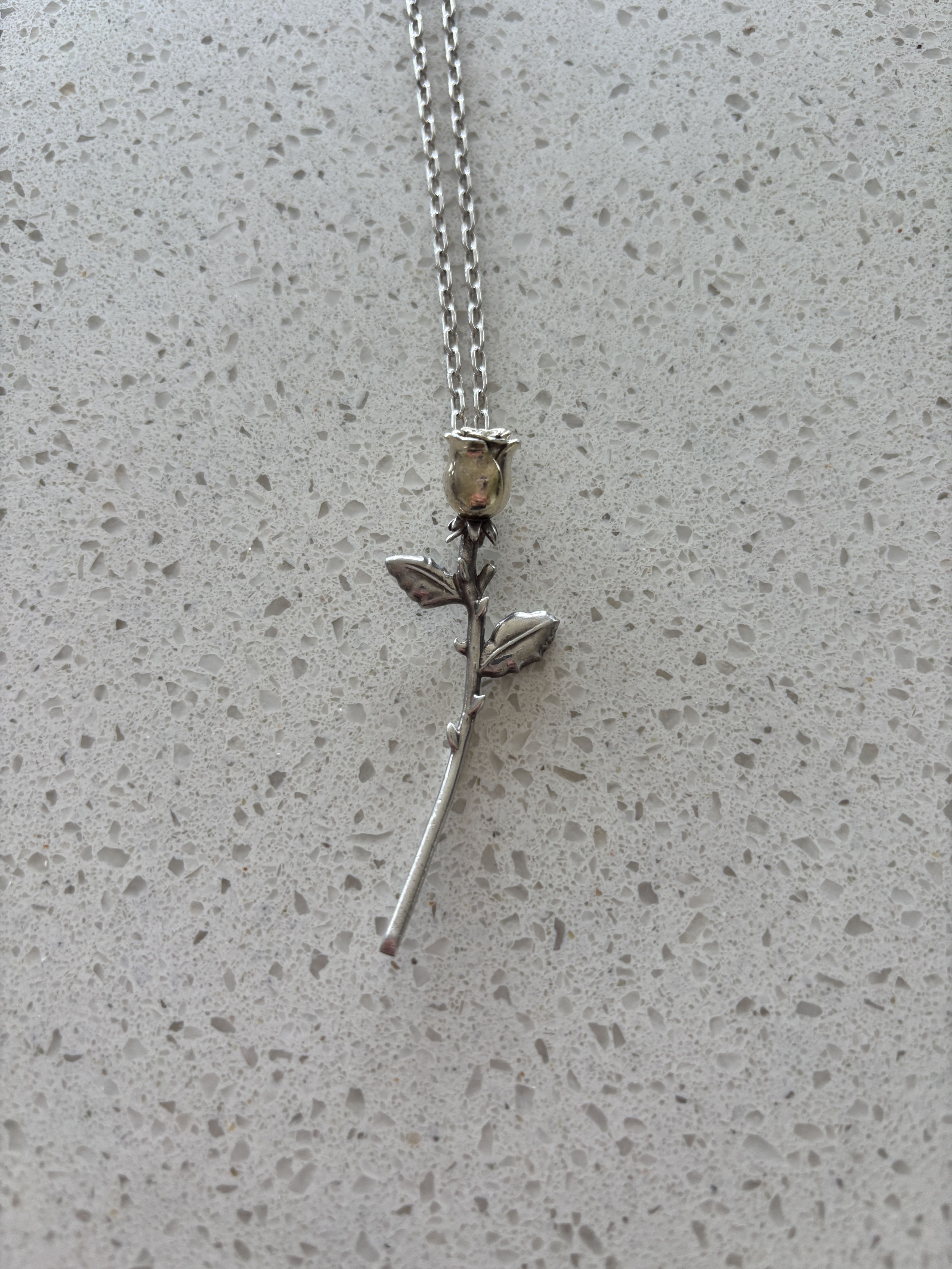 Ambush Design Silver Rose Necklace Size ONE SIZE - 2 Thumbnail