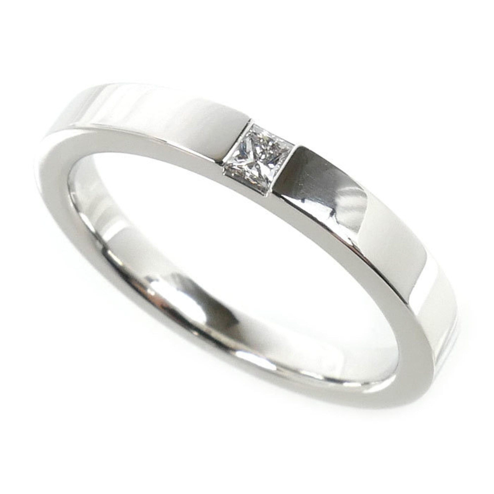 Harry Winston Harry Winston Pt950 Platinum Princess Cut Wedding Ring (WBDPPCBZS10-095) with 0.11ct Diamond, 8.7g, for Women Size ONE SIZE - 1 Thumbnail
