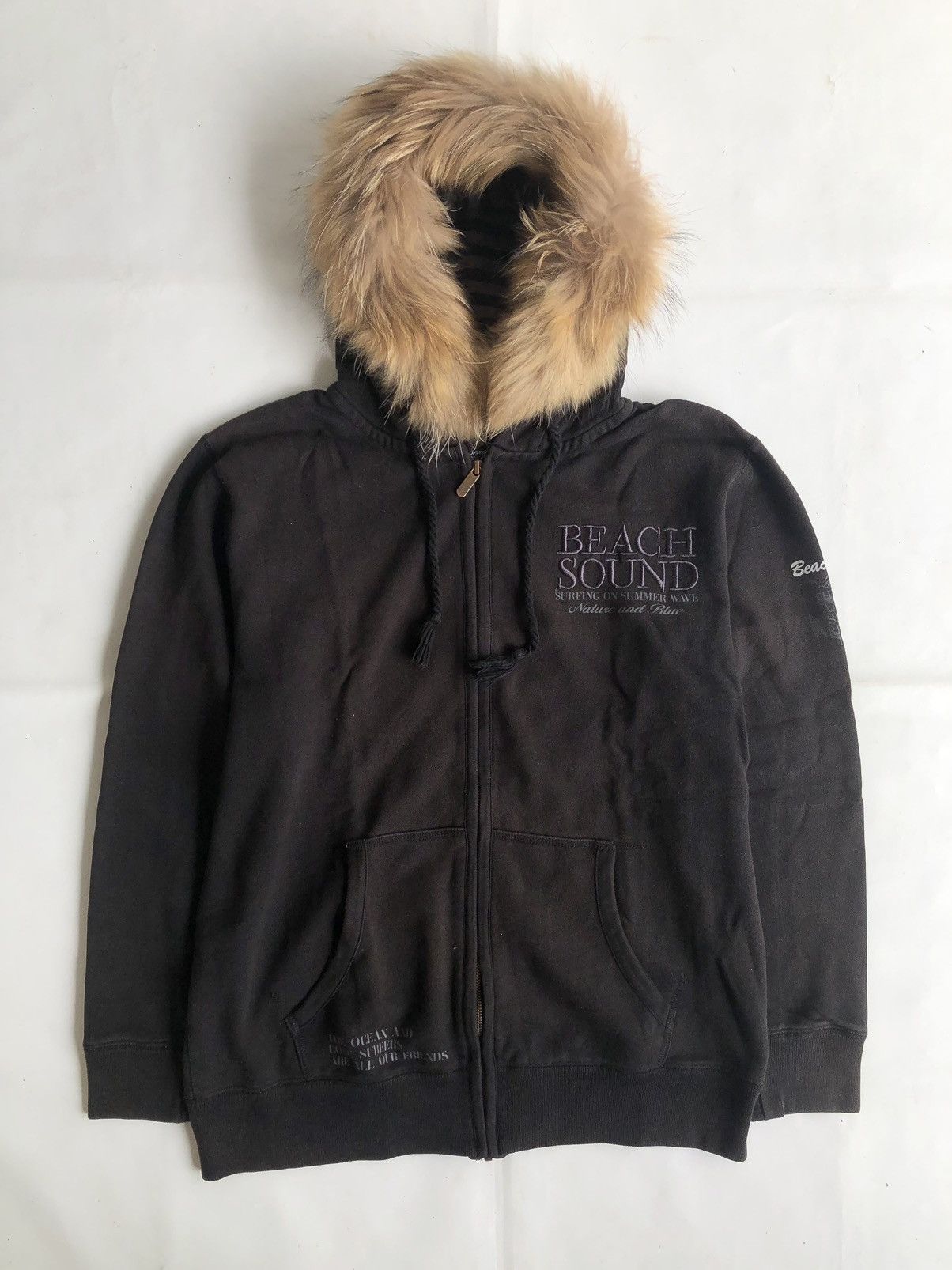 Beach Sound Zip Fur Hoodie Ifsixwasnine LGB Style