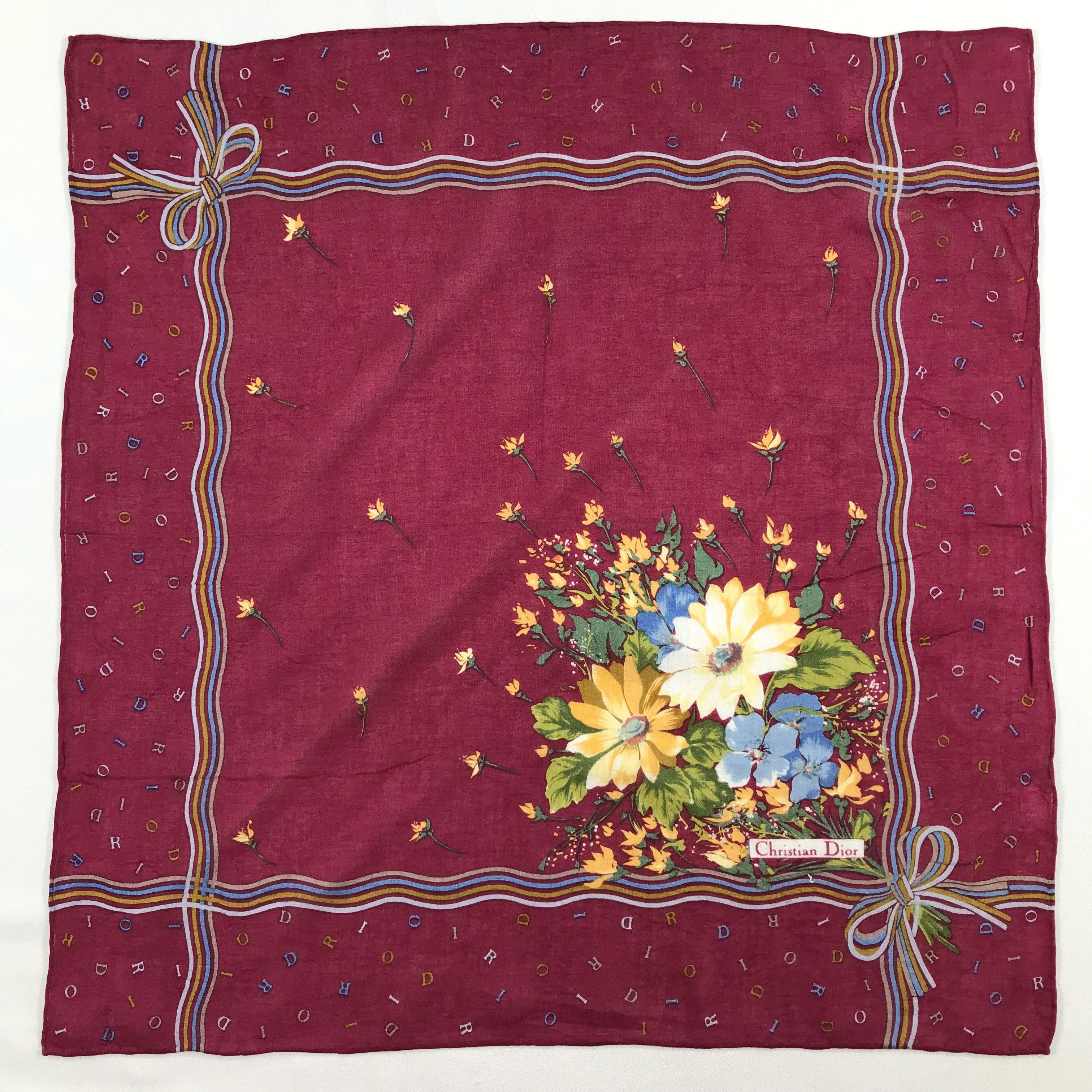 Vintage Christian Dior Bandana / Handkerchief / Neckerchief -S2073 Size ONE SIZE - 1 Thumbnail