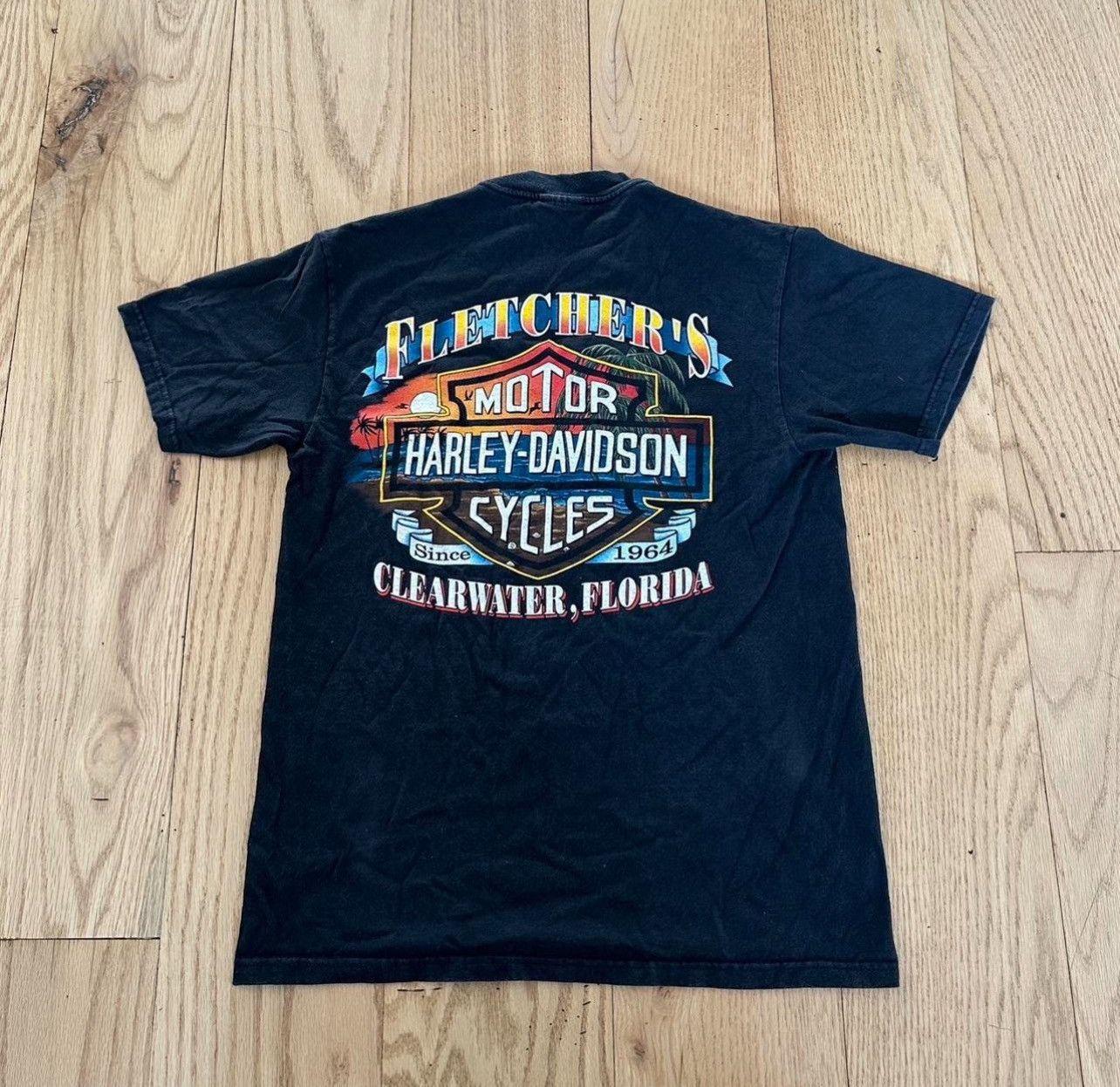 Harley Davidson × Vintage Harley Davidson Clearwater Florida Tee Size US M / EU 48-50 / 2 - 2 Thumbnail