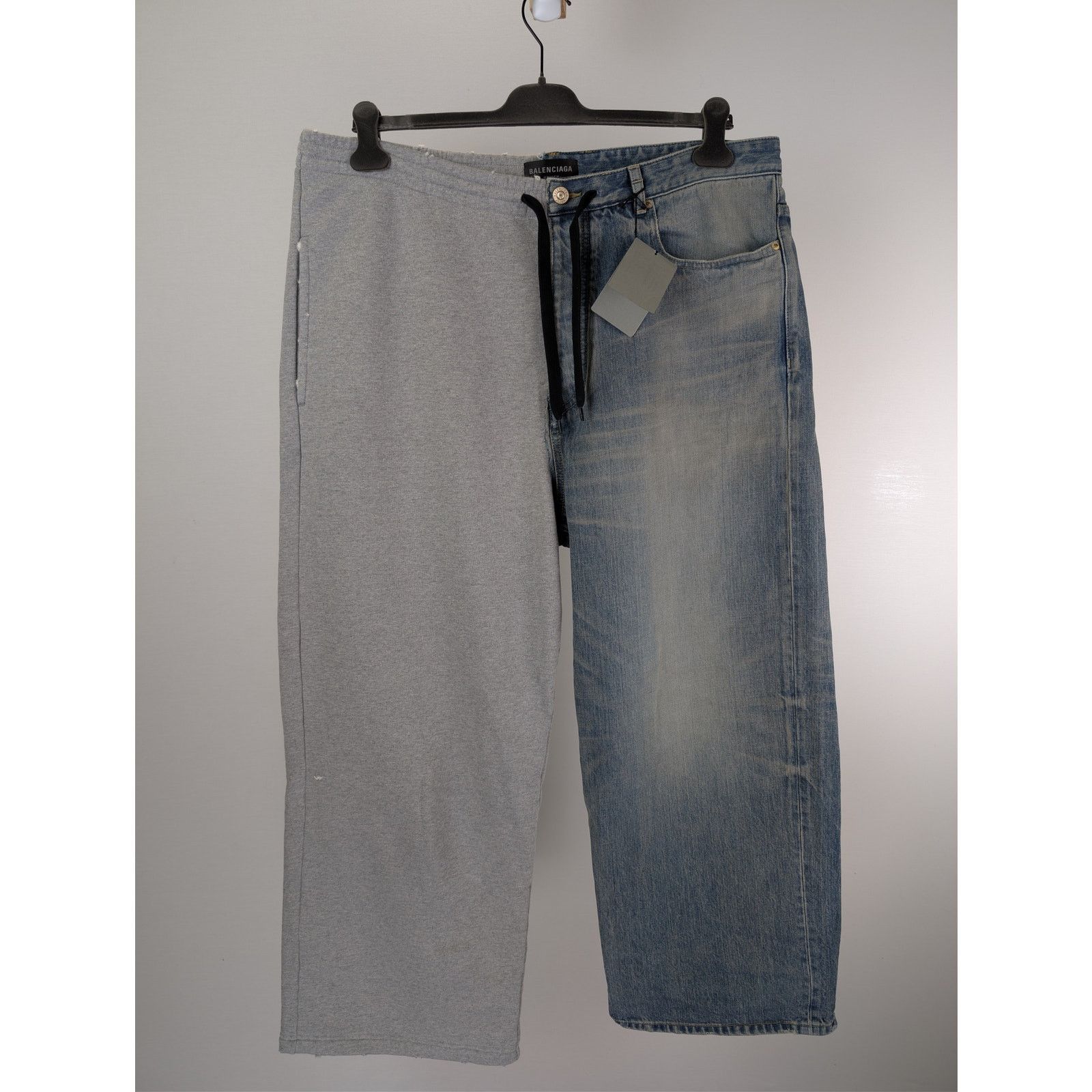 Balenciaga o1rshd1 Organic Denim Hybrid Baggy Pants Jean Outback Blue Size US 32 / EU 48 - 2 Thumbnail