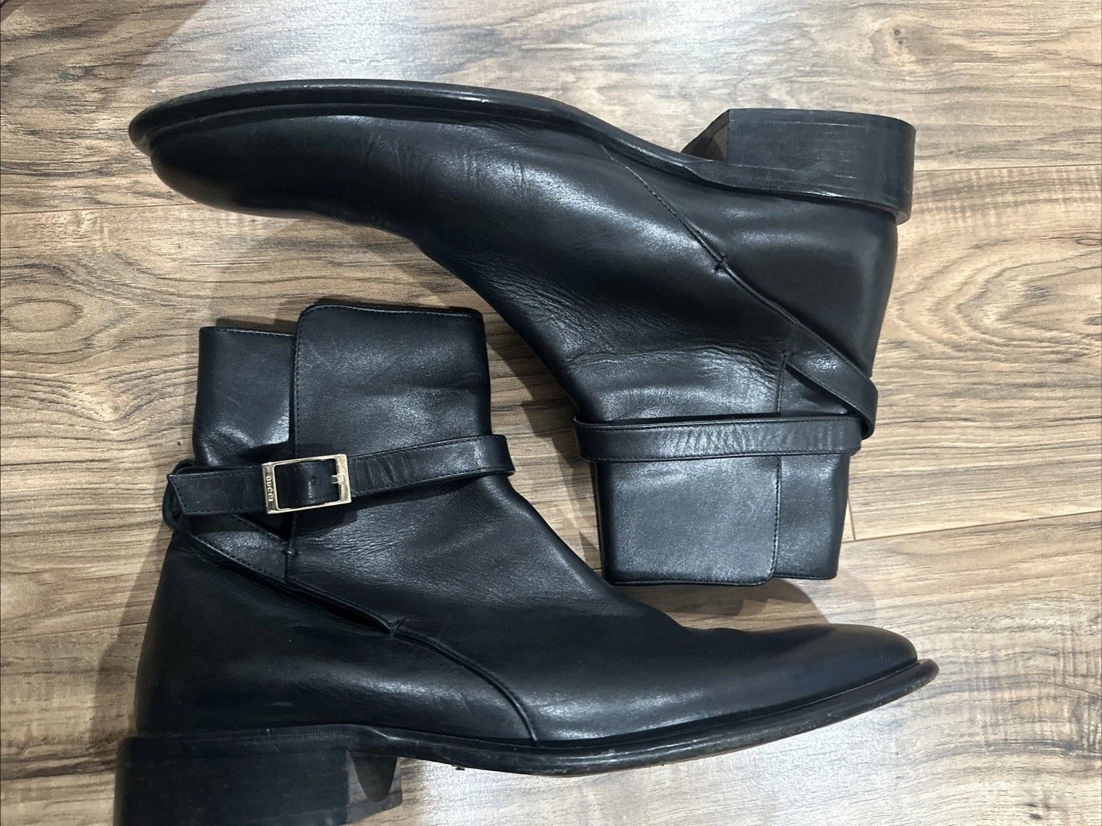 Gucci Gucci Jodhpur Boots Black Leather 12 Buckle Strap Size US 12 / EU 45 - 2 Thumbnail