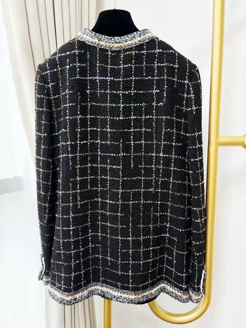 Chanel Chanel Current Series Robot Black Plaid Gold Rolled Edge W Size XS / US 0-2 / IT 36-38 - 3 Thumbnail