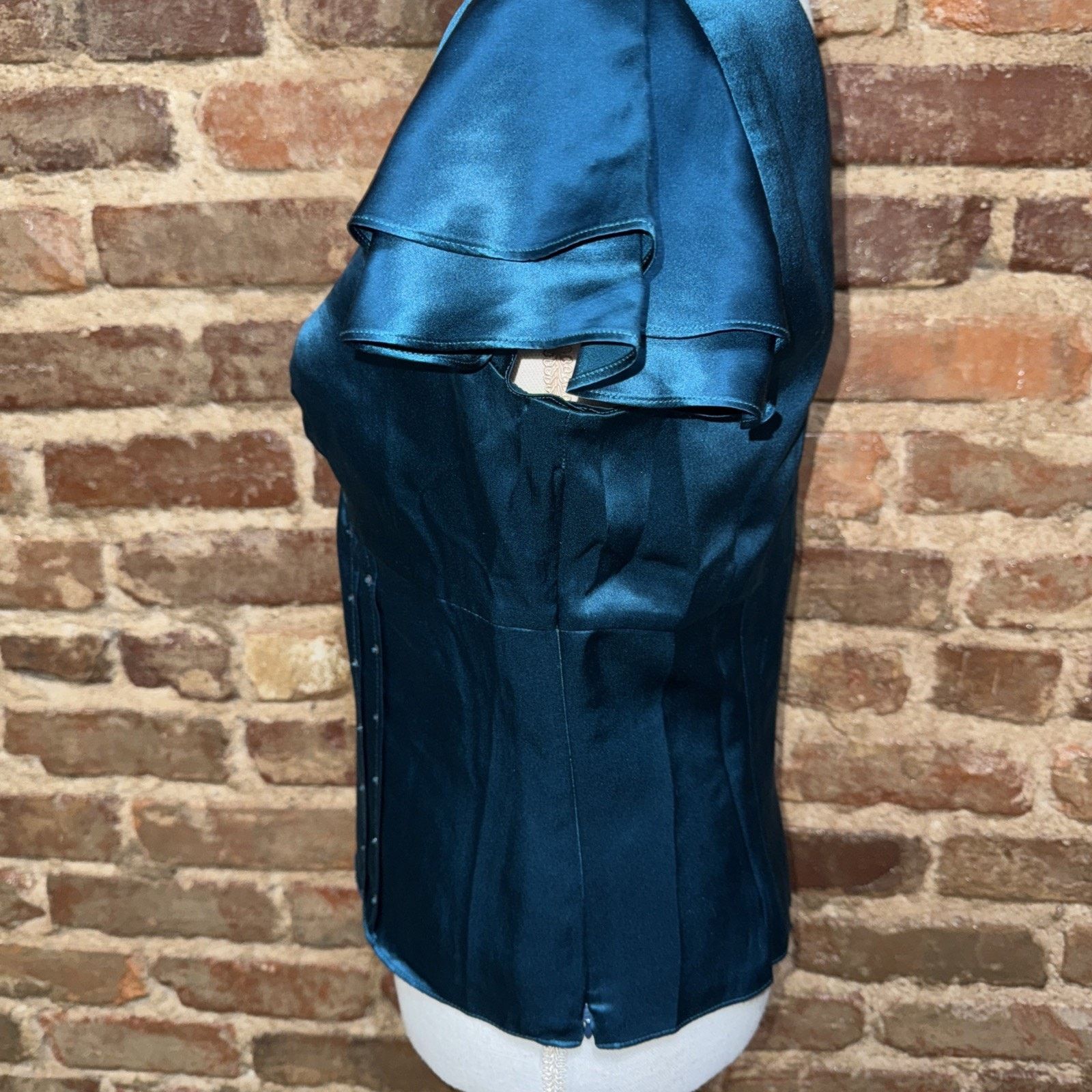 Other VTG DEPECHE MODE Turquoise 100% Silk Baby Doll Sequin Y2K Size M / US 6-8 / IT 42-44 - 4 Thumbnail