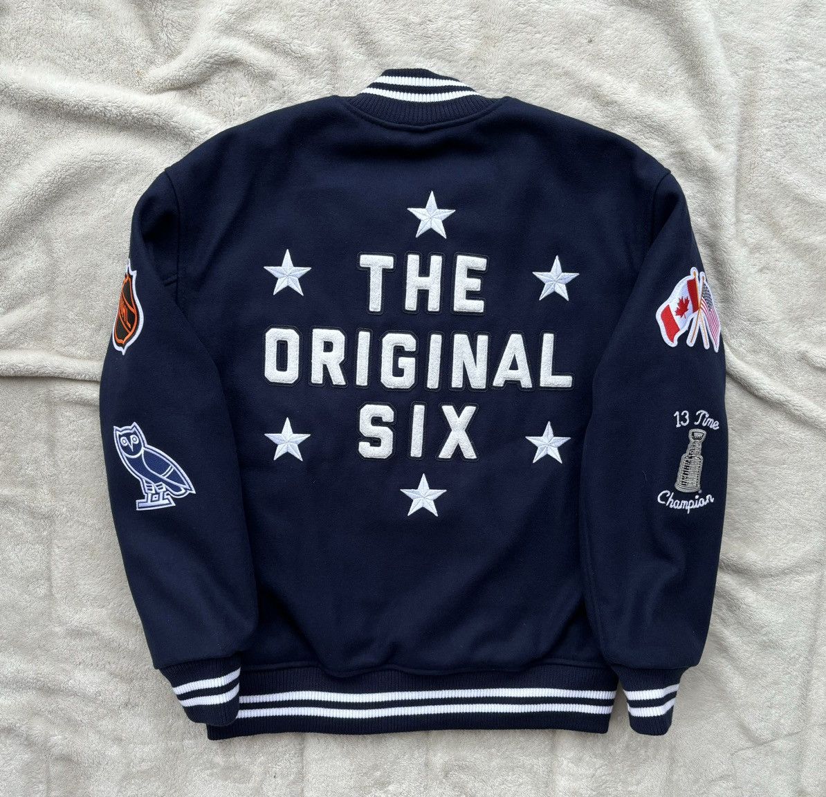 NHL × October's Very Own OVO x Toronto Maple Leafs Varsity Jacket Size US M / EU 48-50 / 2 - 5 Thumbnail