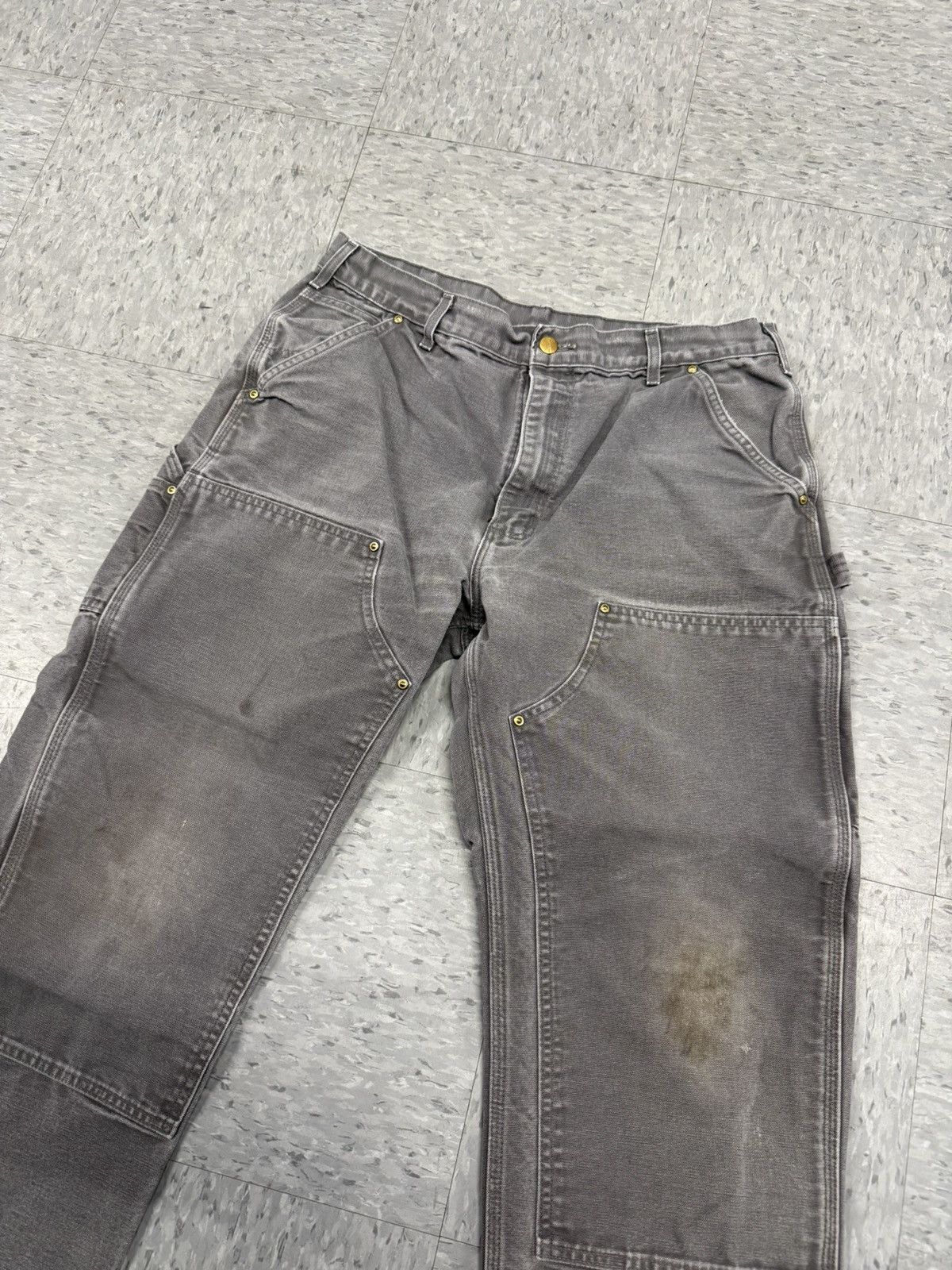 Carhartt Carhartt Double Knees Grey 36x30 Size US 36 / EU 52 - 2 Thumbnail
