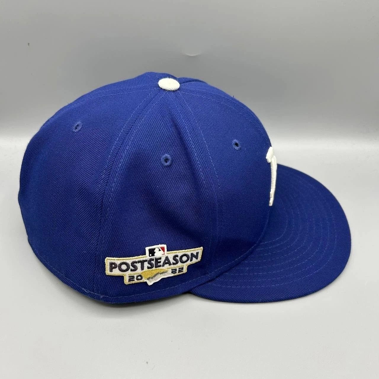 New Era Los Angeles LA Dodgers Hat Men 8 Blue Post Season Fitted Cap Size ONE SIZE - 7 Thumbnail