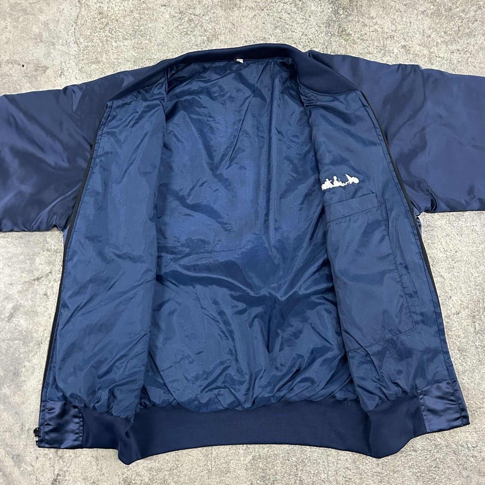 Chalk Line × Vintage Vintage 80s Ghostbusters Movie Crew Blue Satin Bomber Jacket Size US L / EU 52-54 / 3 - 4 Thumbnail