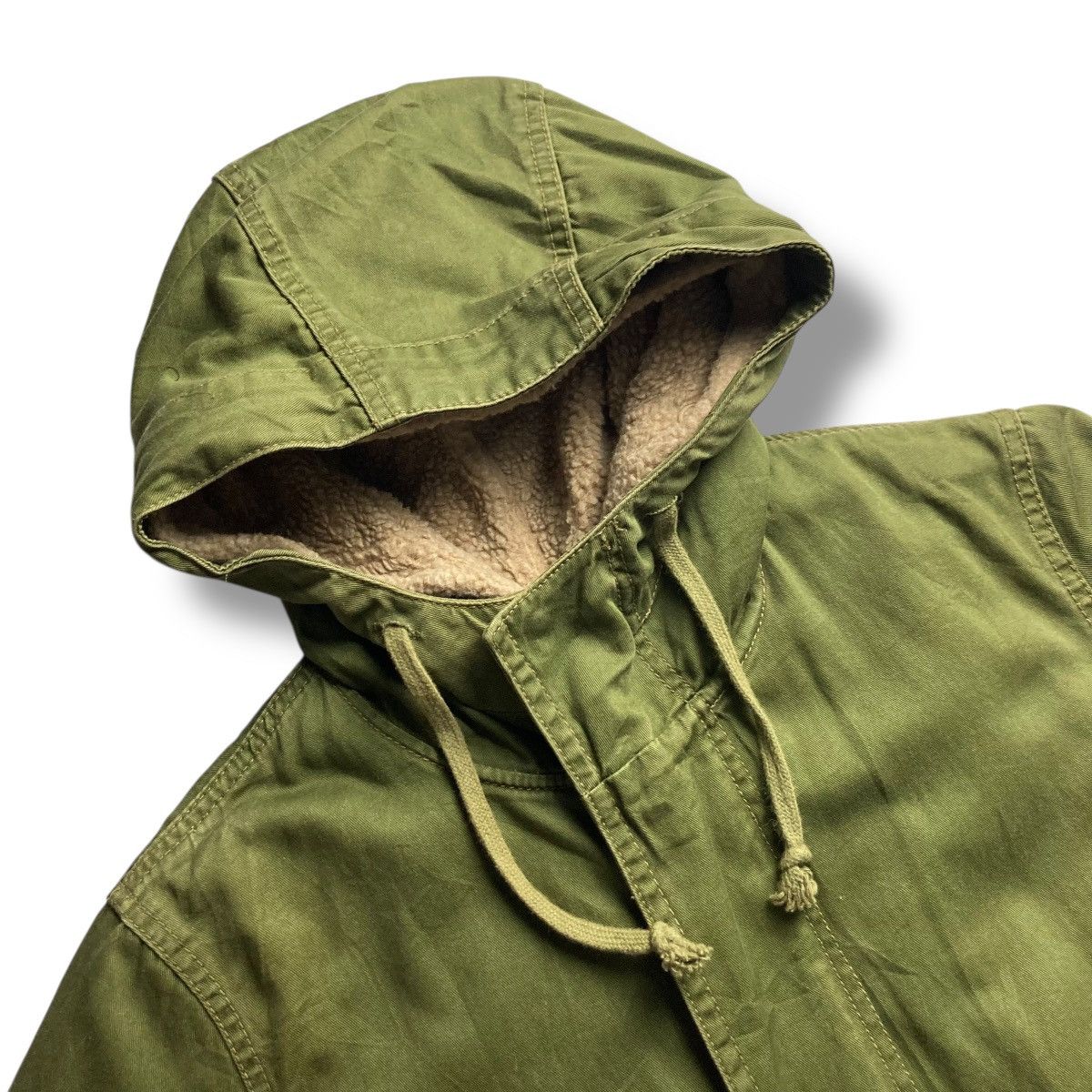Le Grande Bleu (L.G.B.) 🇯🇵 CUBE SUGAR WORKWEAR LINED FLEECE FISHTAIL PARKA JACKET Size US M / EU 48-50 / 2 - 5 Thumbnail