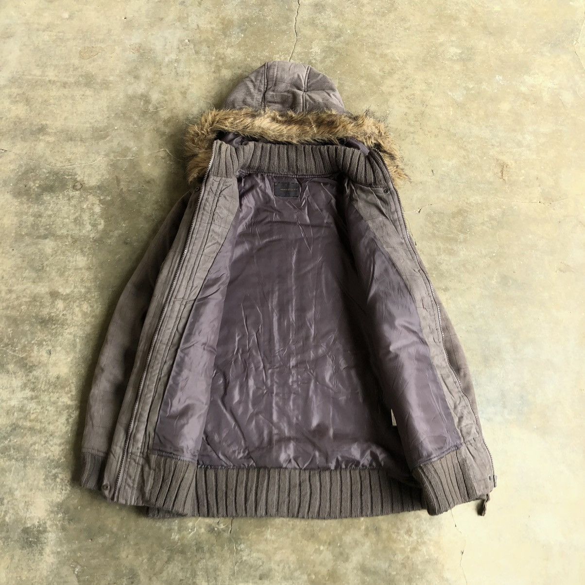 2000s Coco Girls Faux Suede Fur Jacket Ziphoodie Lgb