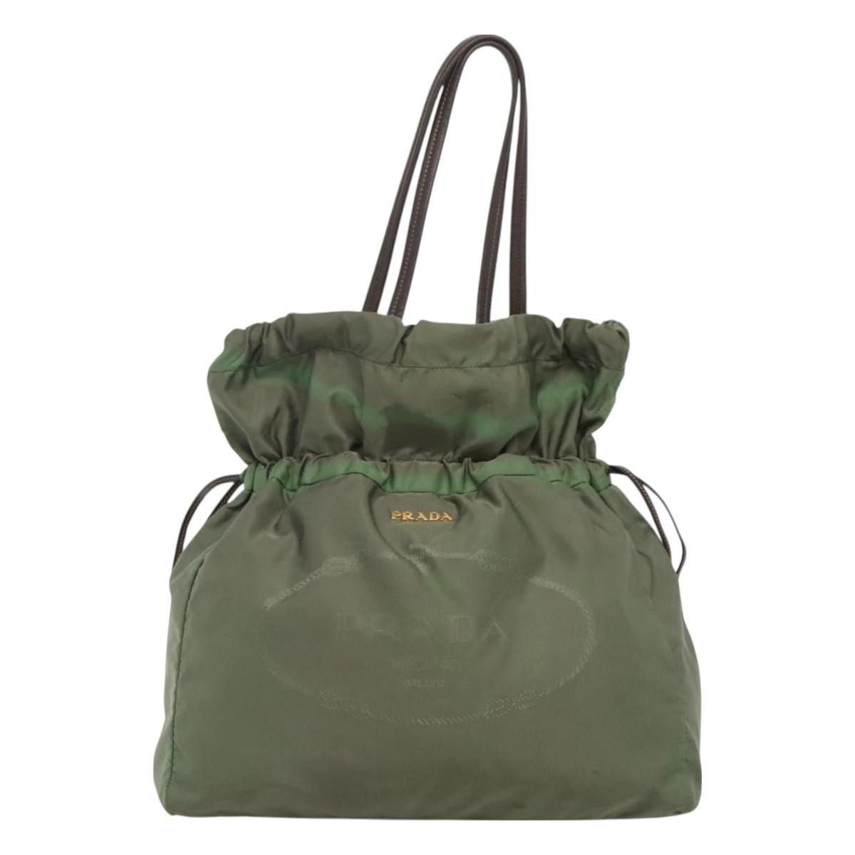 Prada PRADA Tote Bag Nylon Green Gold Size ONE SIZE - 2 Thumbnail