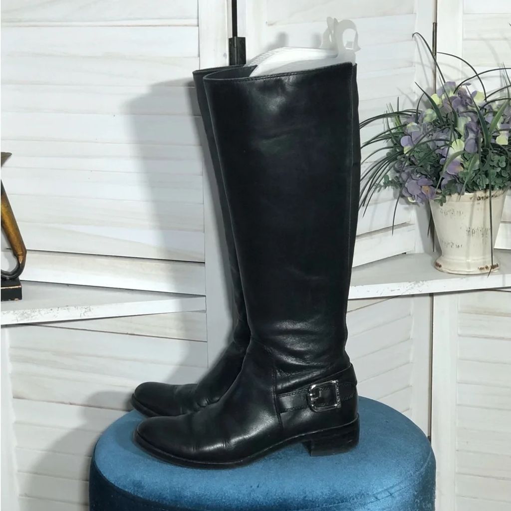 Vince Camuto Vince Camuto leather black riding boots knee high sz 6.5 Size US 6.5 / IT 36.5 - 3 Thumbnail