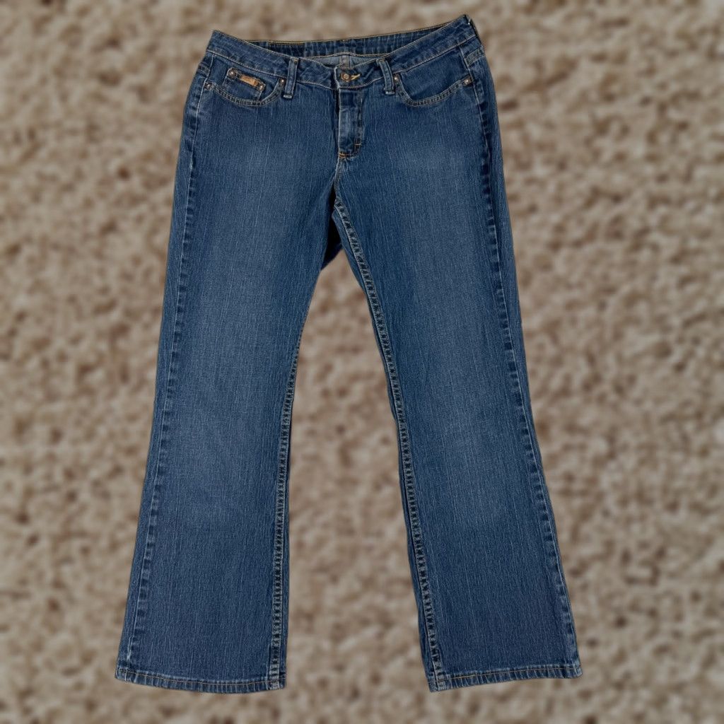 Lee Lee Jeans Women Bootcut Denim Blue 30x27 Regular Mid Rise Cotton Blend 30 Inseam Pockets Stretch Button Logo Jeans Mens? Size 30" / US 8 / IT 44 - 1 Thumbnail