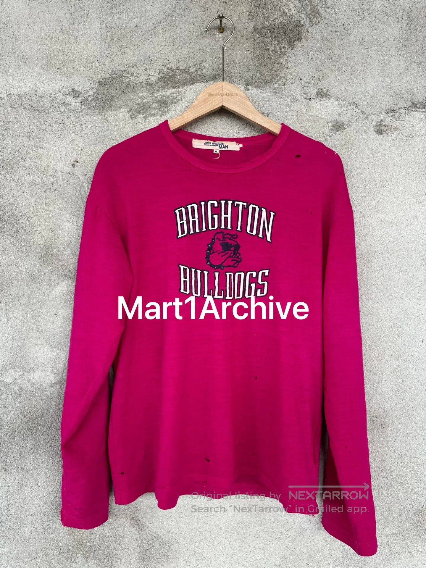 Junya Watanabe Junya Watanabe SS02 Poem Pink Longsleeve T-Shirt 