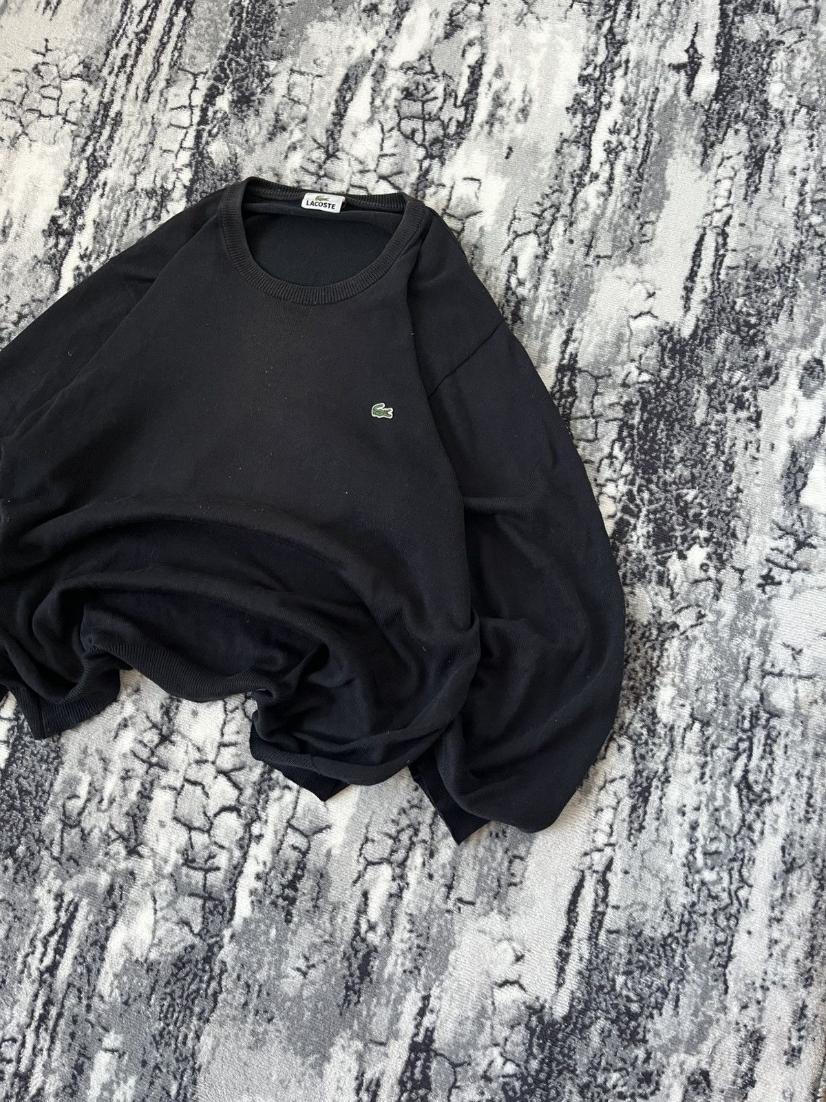 Lacoste Lacoste Black Crewneck Sweatshirt - Vintage Size US XL / EU 56 / 4 - 2 Thumbnail