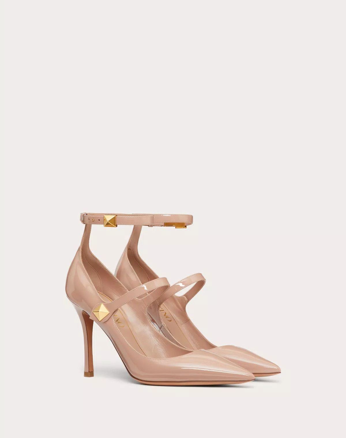 Valentino o1s1wg111125 Tiptoe Patent Leather Pumps in Beige Size US 12 / IT 42 - 2 Thumbnail