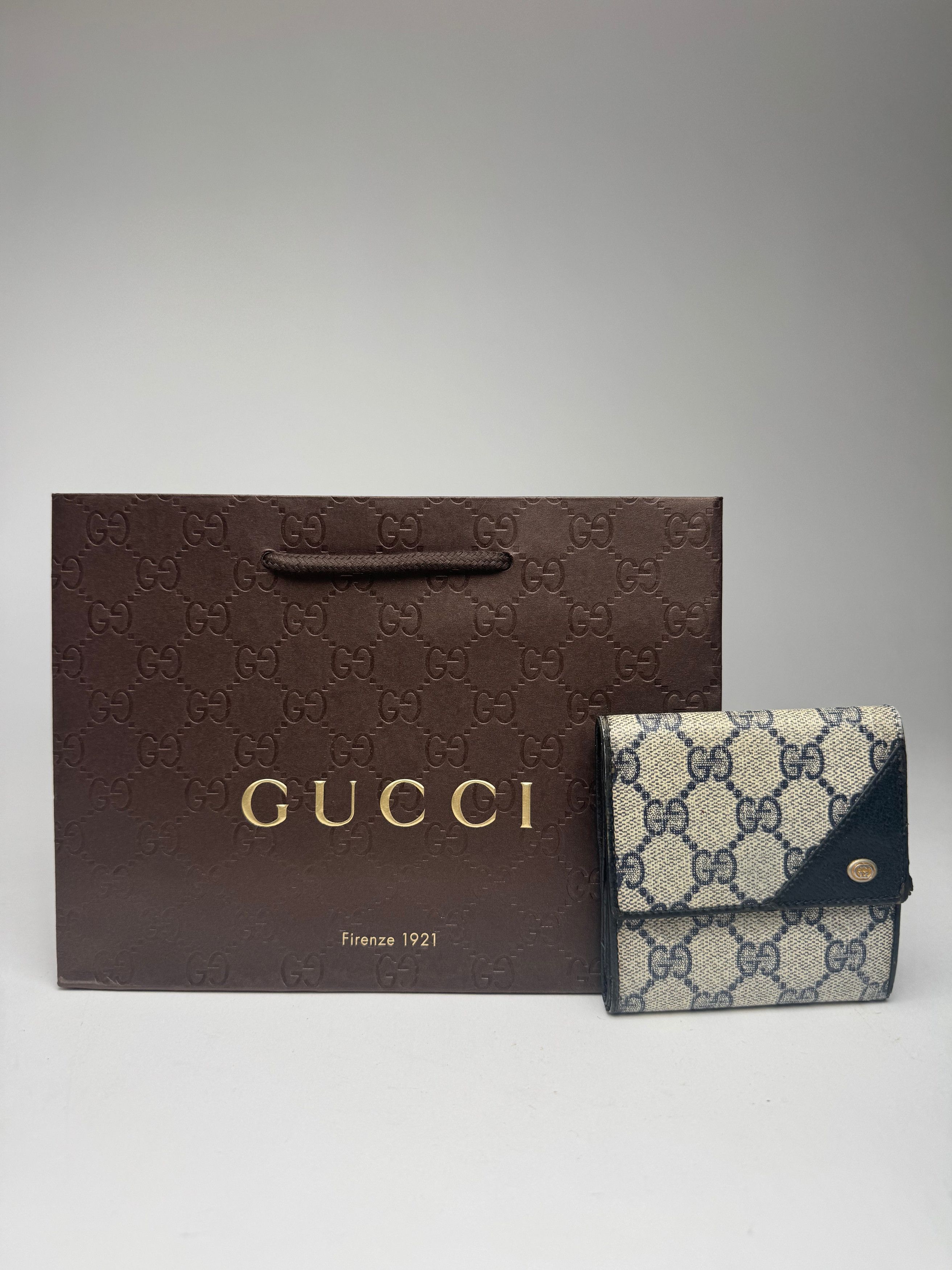 Gucci Vintage Ophidia Monogram Leather wallet black gray Size ONE SIZE - 1 Thumbnail