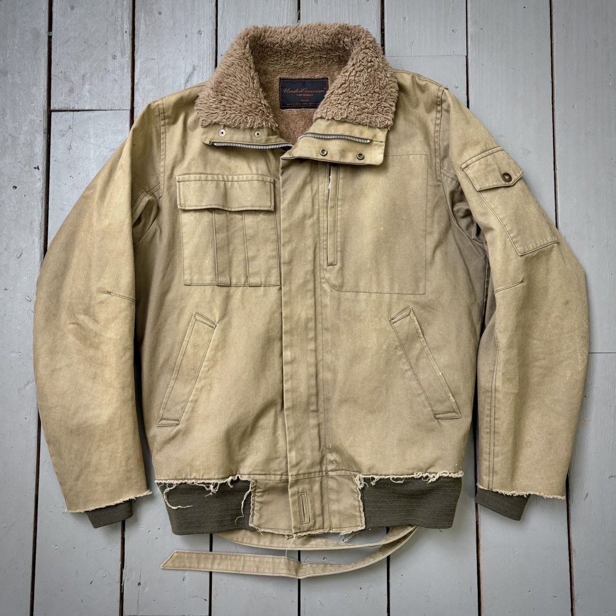 Undercover AW2004 ‘But Beautiful’ Distressed Military Jacket Size US M / EU 48-50 / 2 - 1 Thumbnail