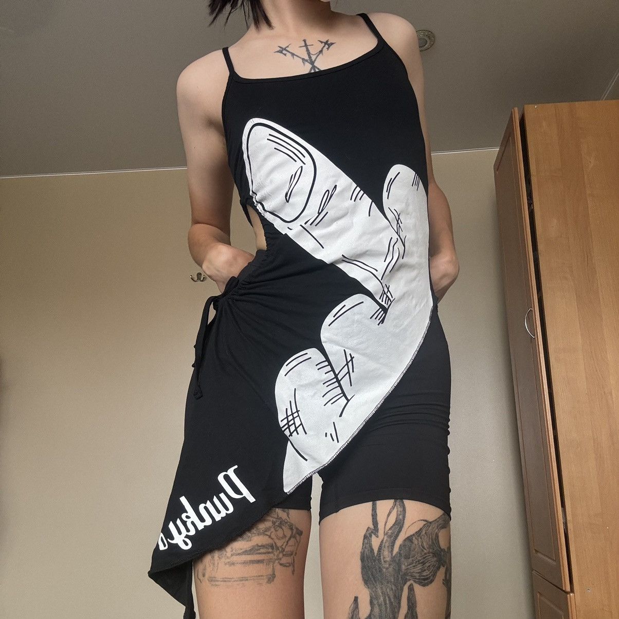 Vintage PUNKYFISH VINTAGE CRAZY FUCK DRESS ASYMMETRIC TUNIC TANK TOP Size S / US 4 / IT 40 - 11 Thumbnail