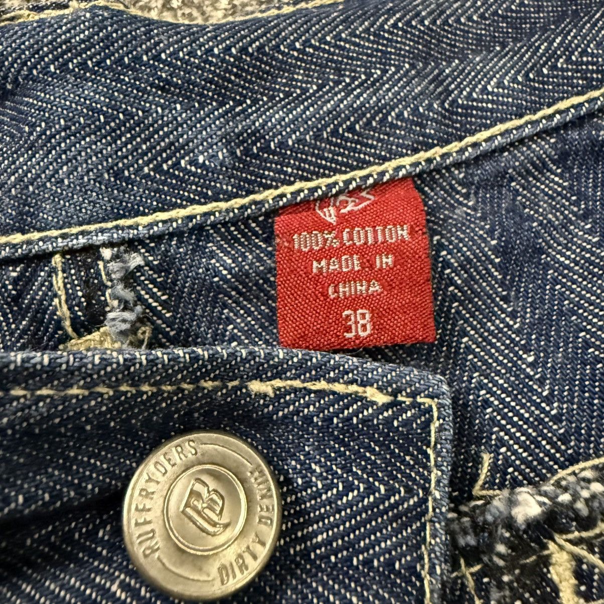 Ruff Ryders Vintage y2k Baggy Flared Tweed Ruff Ryders Dirty Denim Rap Size US 38 / EU 54 - 16 Thumbnail