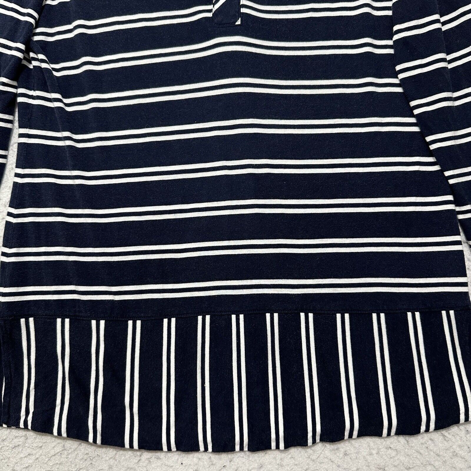 Other Talbots Medium V-Neck Pullover Top Navy Blue Striped Shirt Size M / US 6-8 / IT 42-44 - 5 Thumbnail