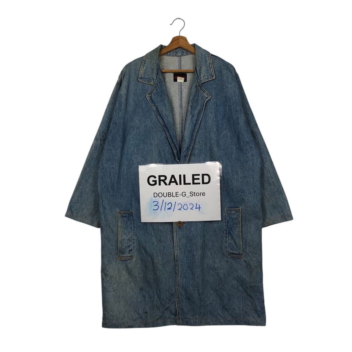 Japanese Brand 📌Vintage Denim Long Jacket Biker Sunbelt Made in Usa Size US M / EU 48-50 / 2 - 2 Thumbnail