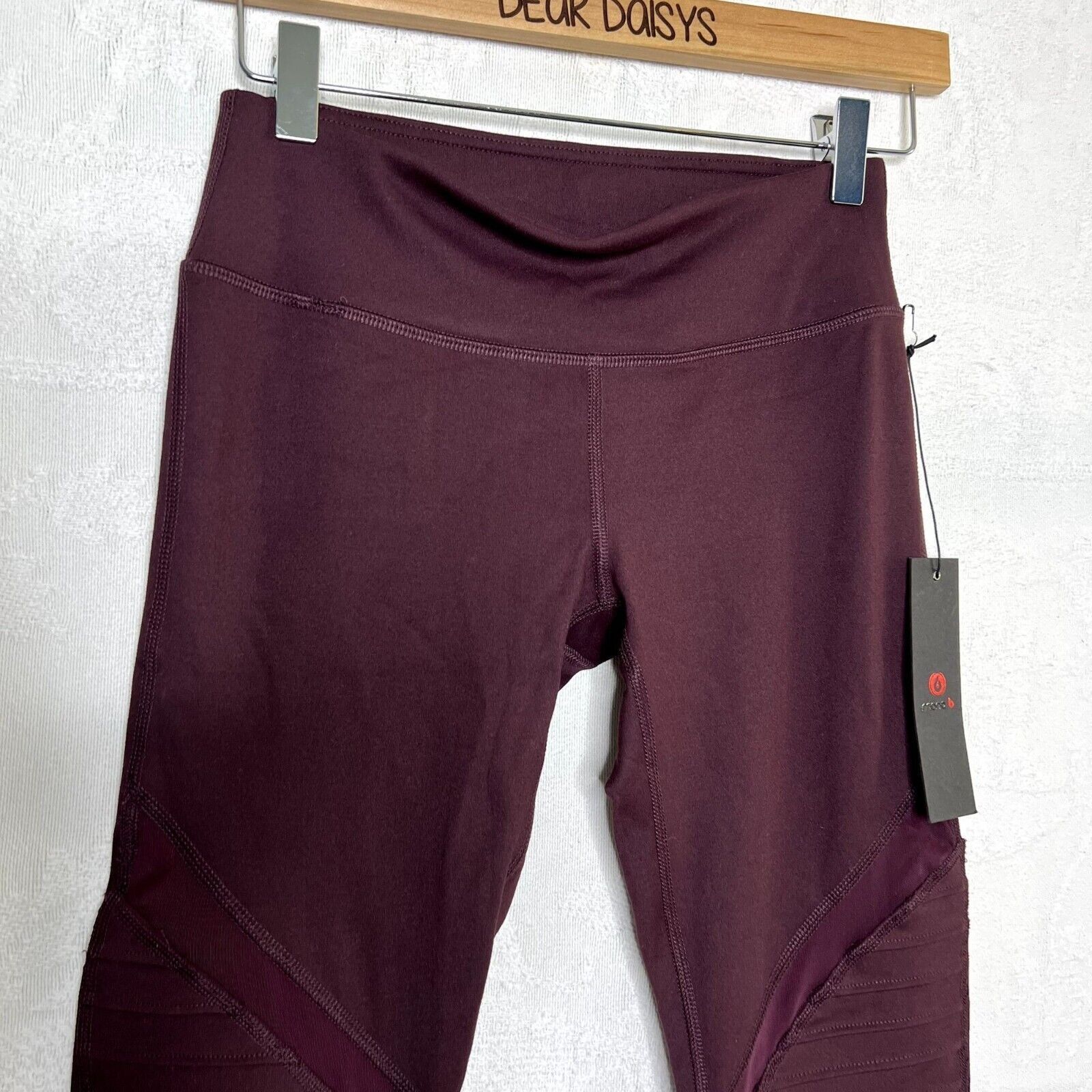 Other Mono B Purple Moto Yoga Mesh Leggings Size 26" / US 2 / IT 38 - 3 Thumbnail