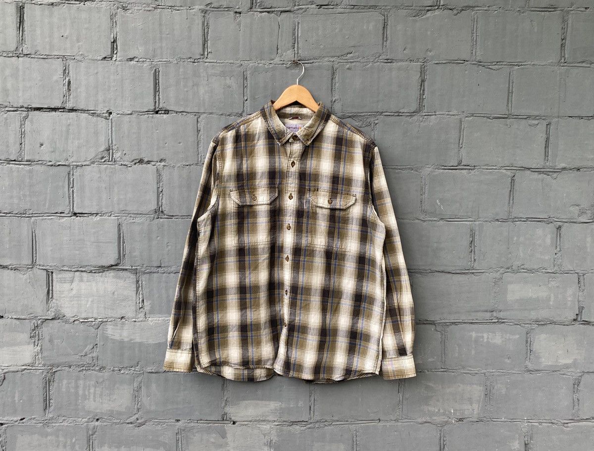 Carhartt Carhartt Country Plaid Multicolor Khaki Shirt Double Pockets Size US L / EU 52-54 / 3 - 1 Thumbnail