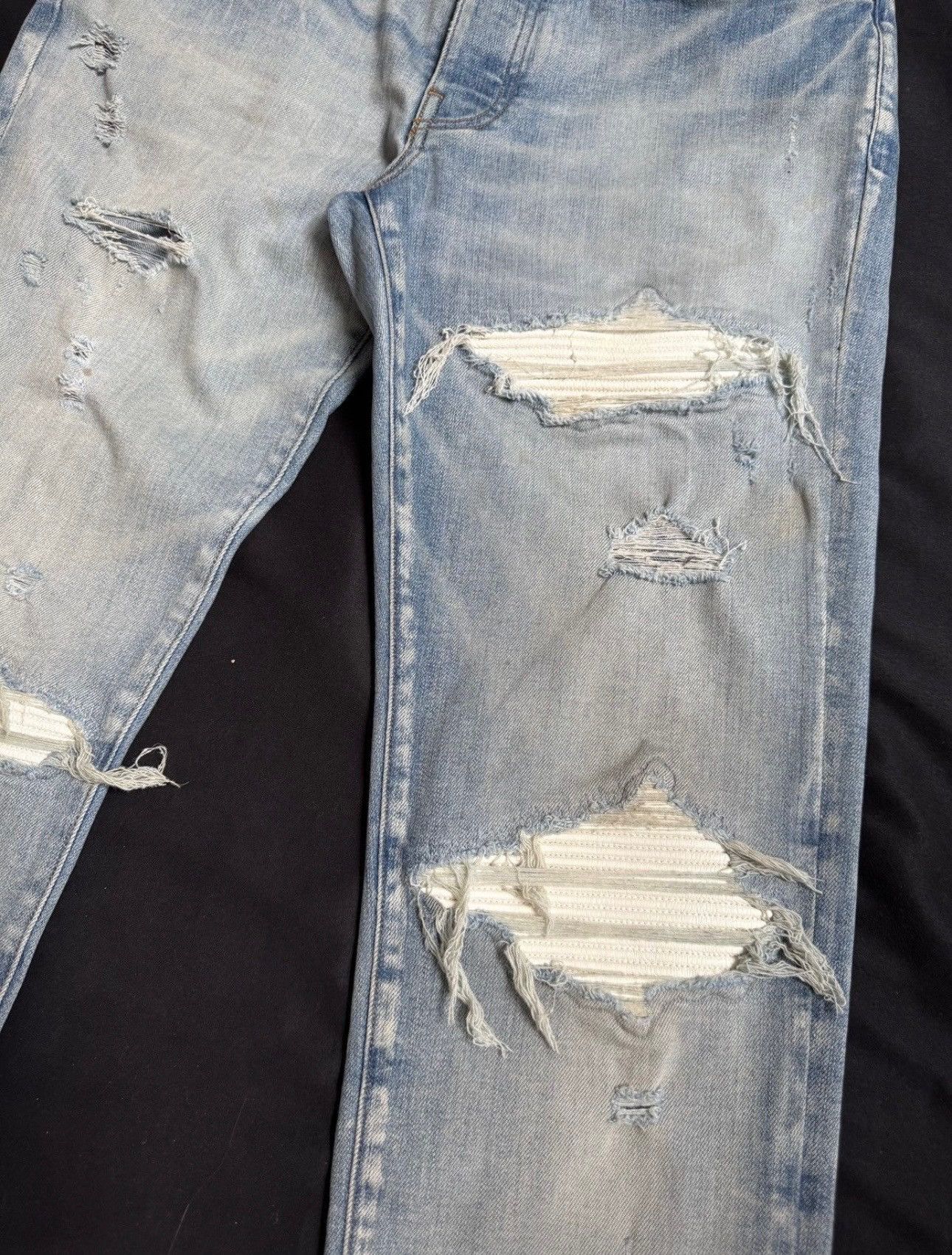Amiri AMIRI MX1 Light Wash White Patch Size US 33 - 3 Thumbnail