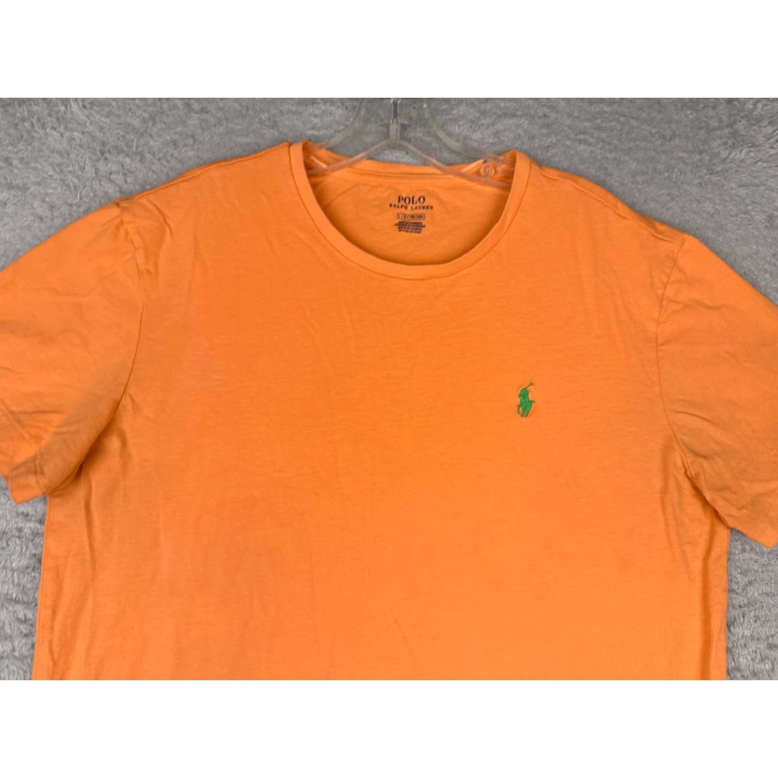 Ralph Lauren Polo Ralph Lauren Shirt Adult Large Orange Short Sleeve Crew 100% Cotton READ Size US L / EU 52-54 / 3 - 4 Thumbnail