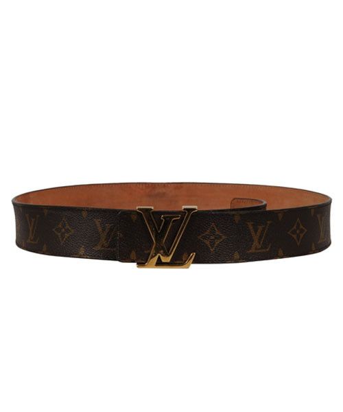 Louis Vuitton Monogram LV Initials Buckle Belt 90 36 Brown Size 36 - 1 Thumbnail