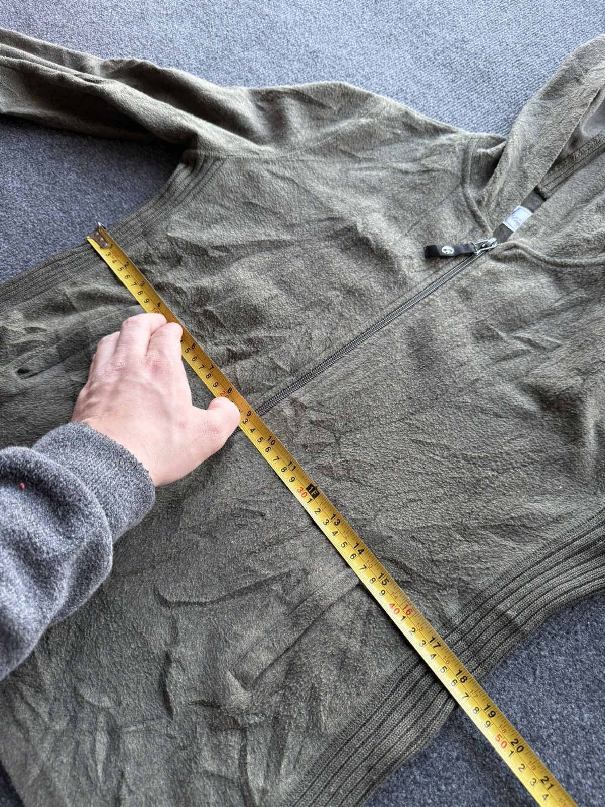 Conte of Florence 00s Conte of Florence Olive Fleece / Knit Zip Hoodie Italian Size M / US 6-8 / IT 42-44 - 17 Thumbnail