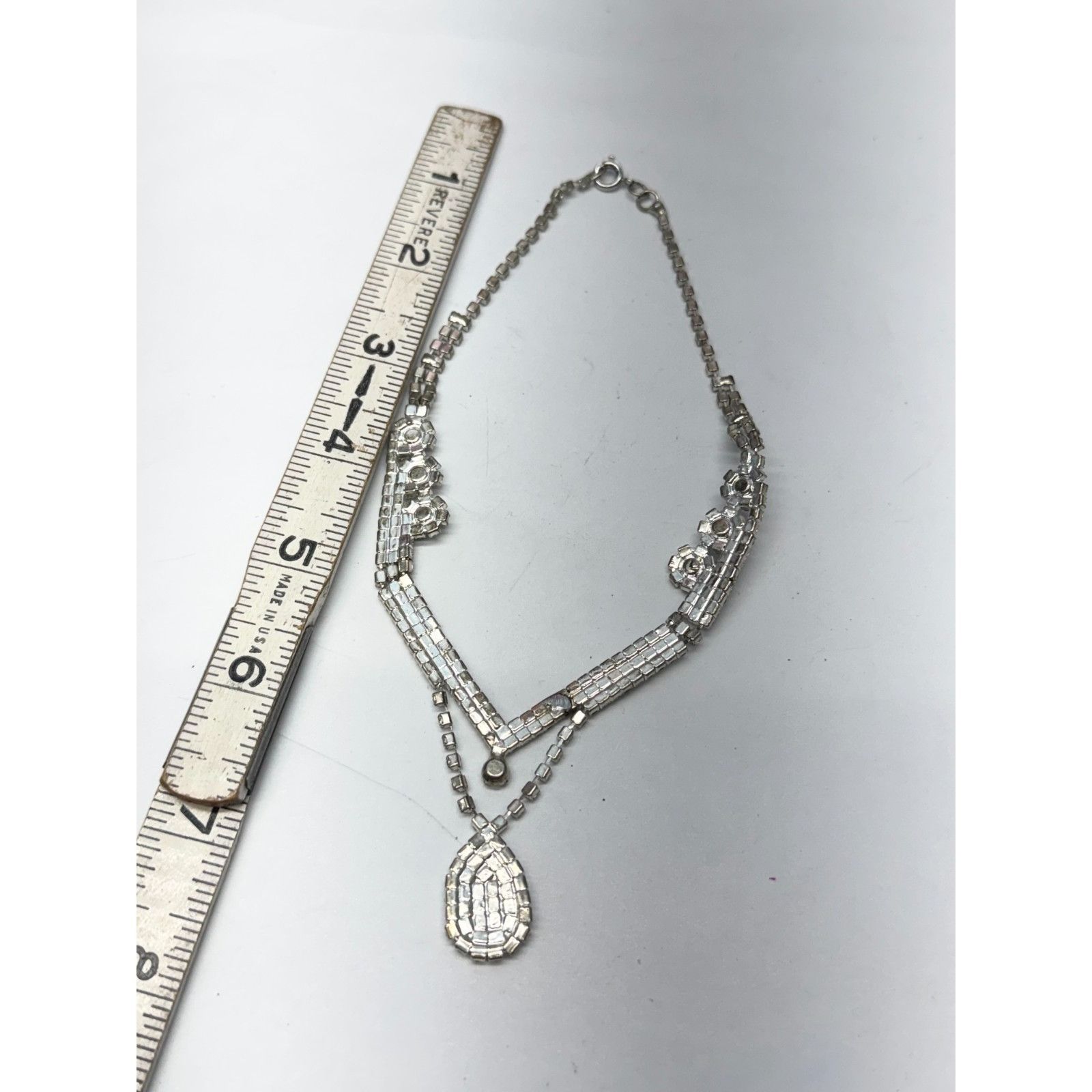 Vintage Vintage rhinestone chain collar necklace Size ONE SIZE - 4 Thumbnail