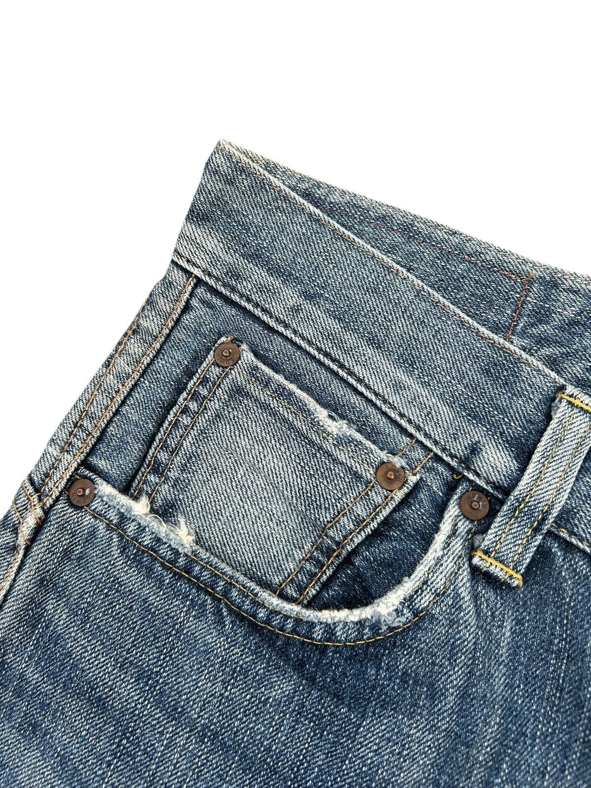 Kapital Vintage Edwin half Selvedge Distressed Denim Jeans Size US 32 / EU 48 - 7 Thumbnail