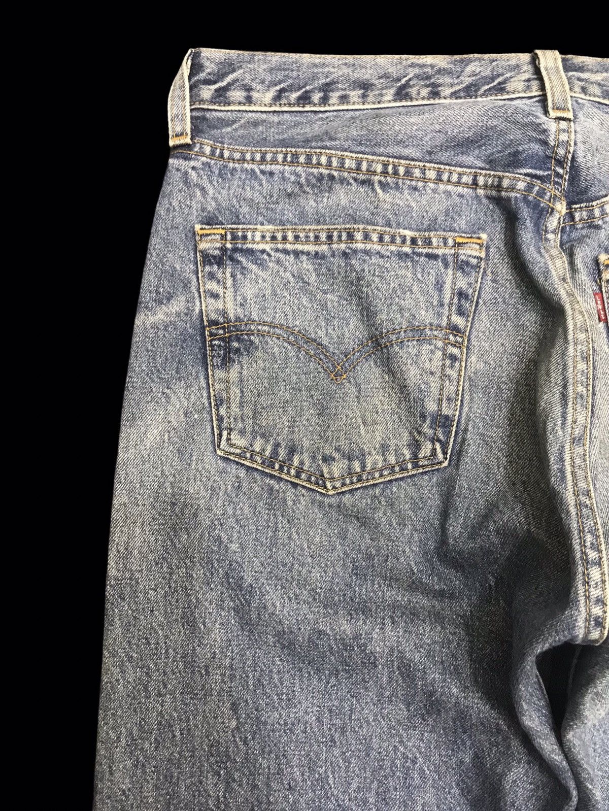 Levi's 💥VTG💥 Levis 501 Regular Medium Wash Distressed Denim F164 Size US 33 - 13 Thumbnail